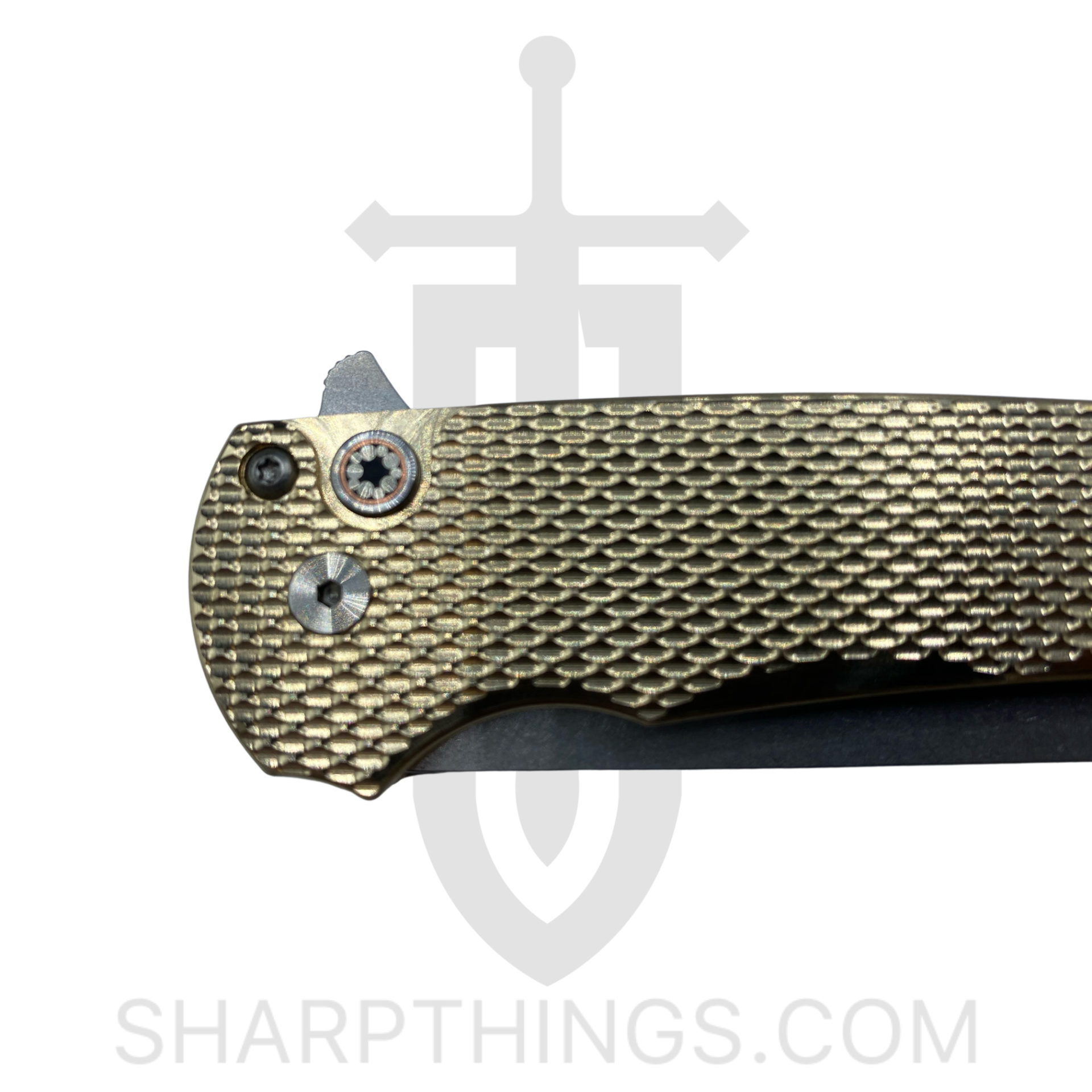 ProTech - 5211 - Malibu Bronze Custom - Automatic Knife - CPM-20CV Stonewash Reverse Tanto - 7075 Aluminum - Bronze - Image 4