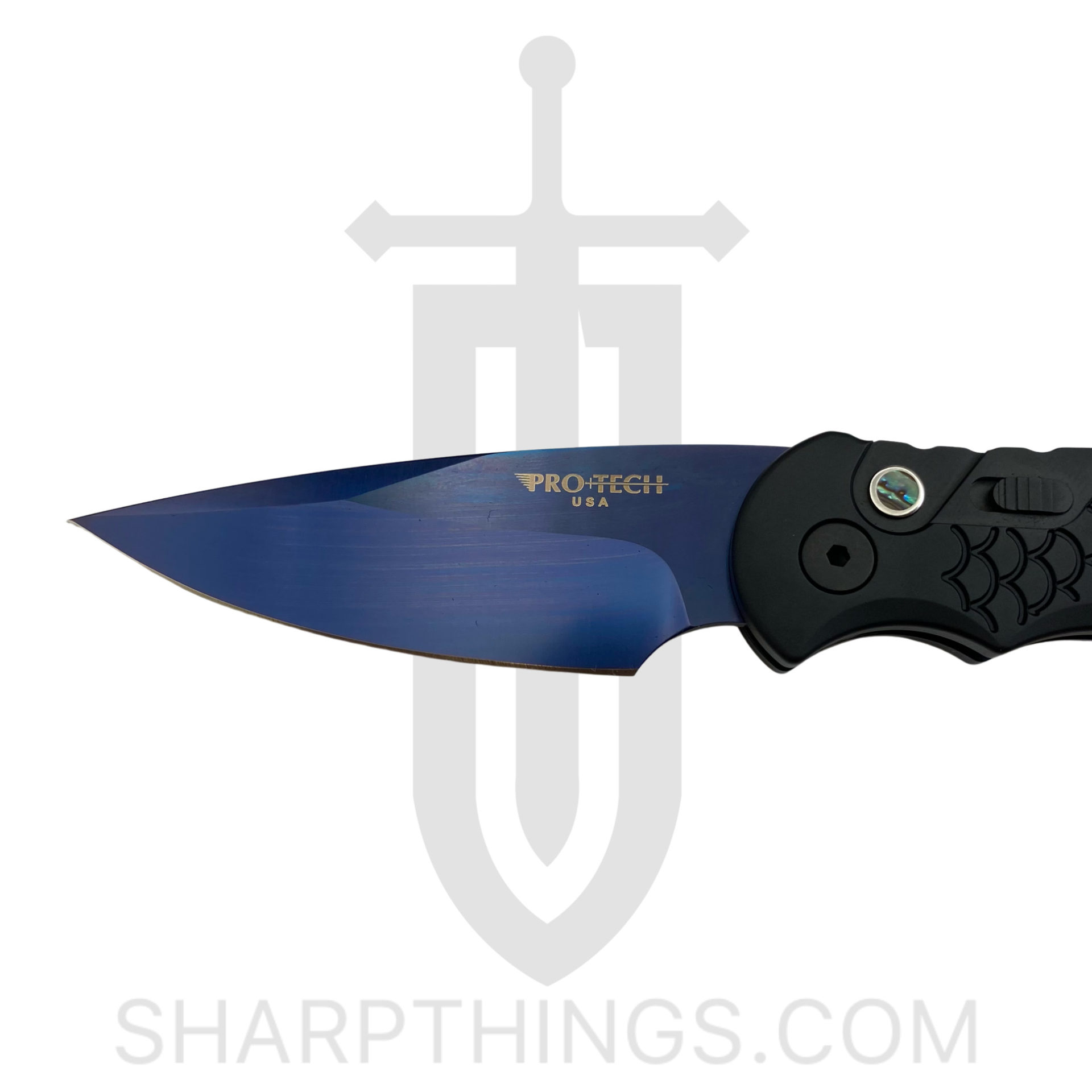 ProTech - TR-5X1 SB - Tactical Response 5 - Automatic Knife - S35VN Sapphire Blue Drop Point - Aluminum - Black - Image 3