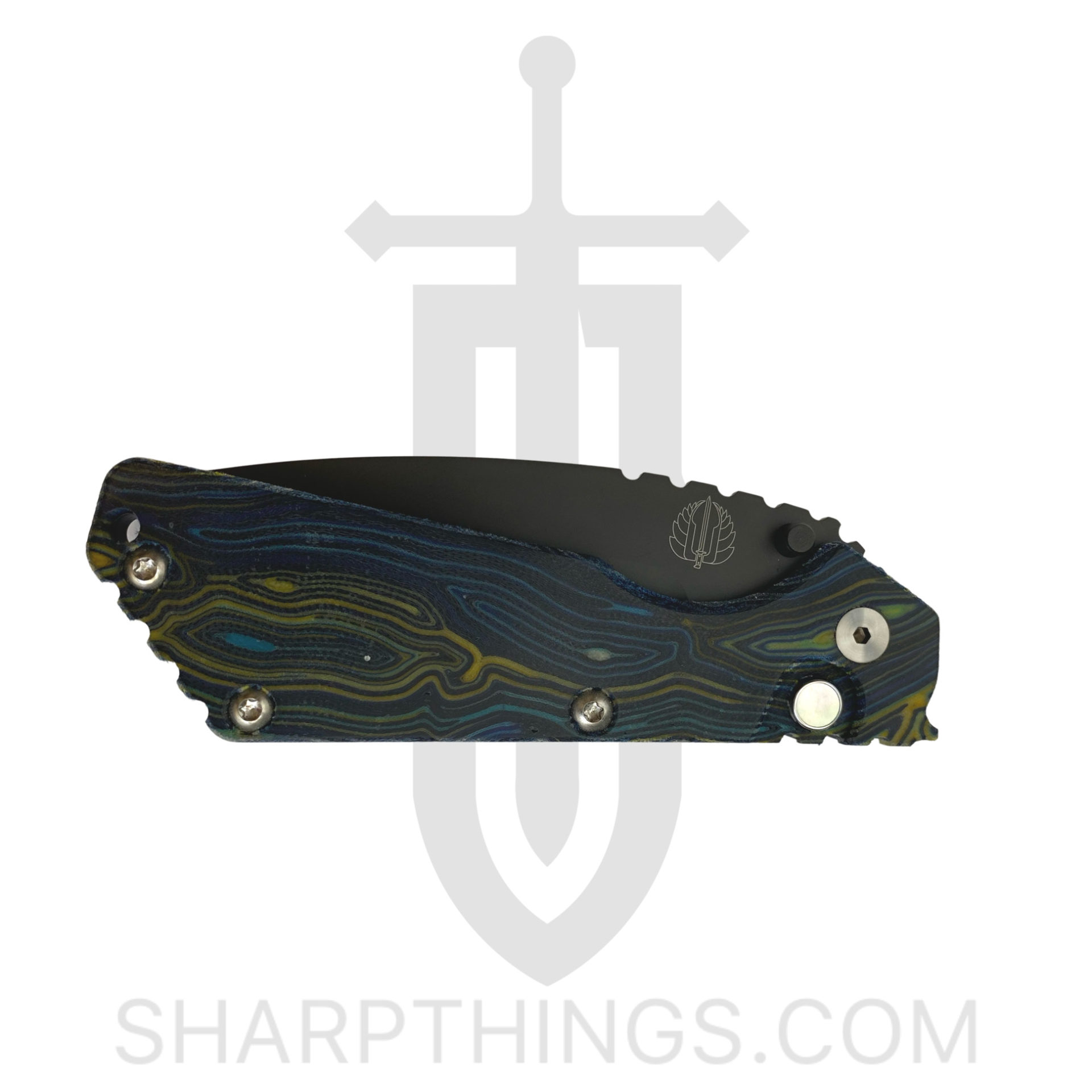 ProTech - SnGMC4 - Custom Strider SnG Edition - Automatic Knife - 154CM Coated Drop Point - Aluminum/G-Carta - Black/Blue/Yellow - Image 5
