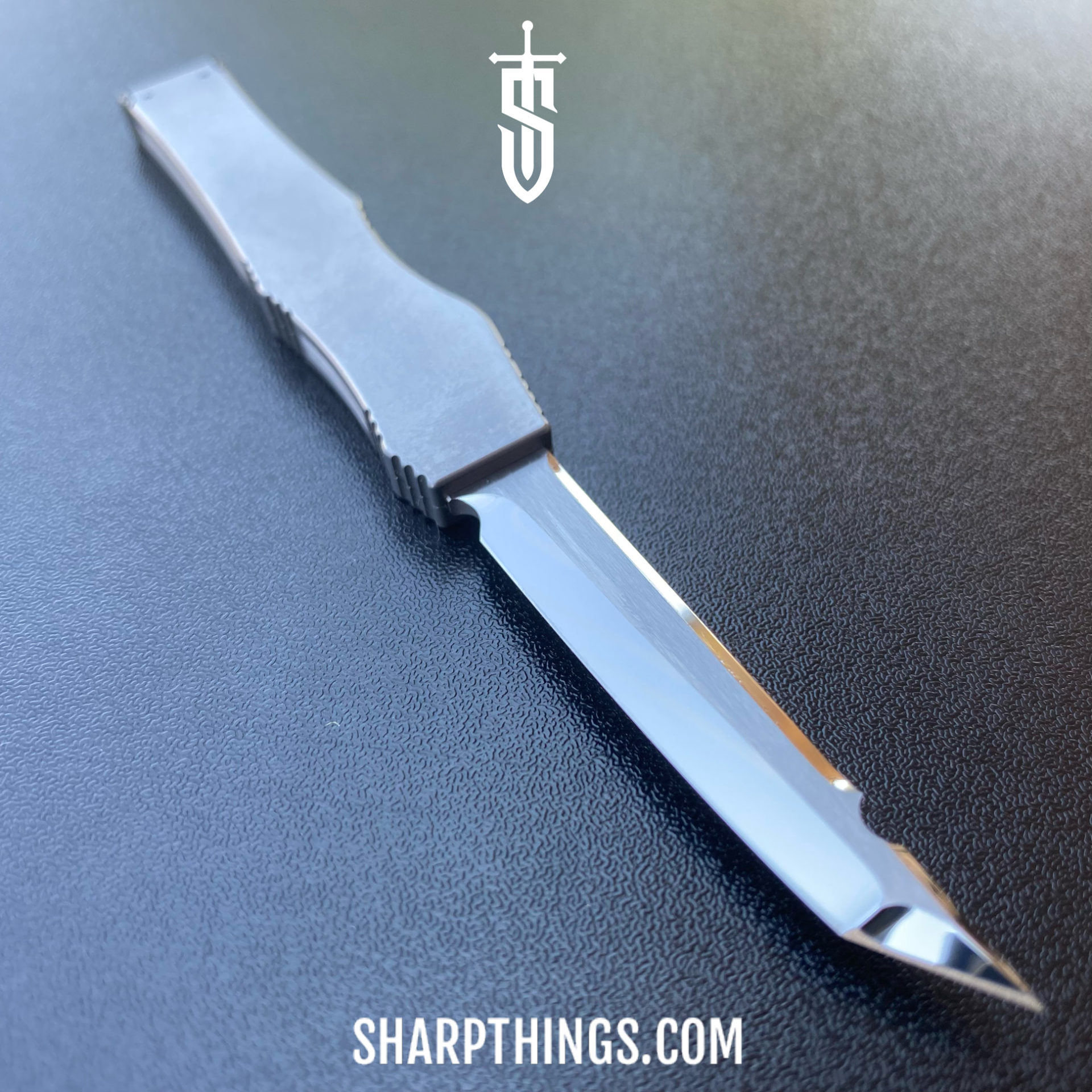 Marfione Custom Knives - 349-MCK-Mir - Marfione Custom Halo III Mini - Automatic Knife - 349-MCK-Mir Marfione Custom Halo III Mini Automatic Knife - 416 SS/MOP - Natural - Image 5