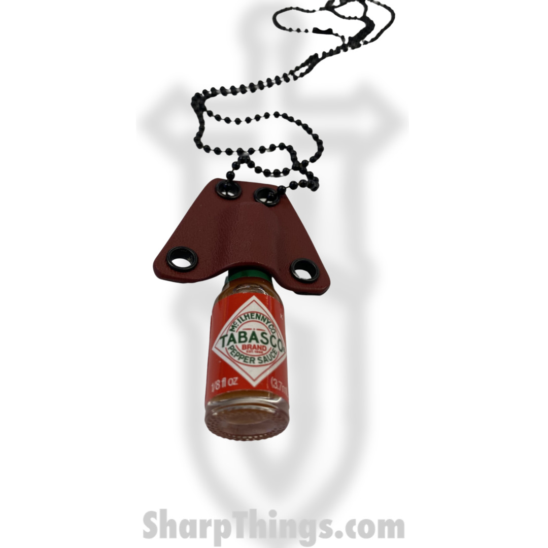 Bastinelli Creations - TabNeck - Kydex Mini Tabasco Neck Holster - Red Black