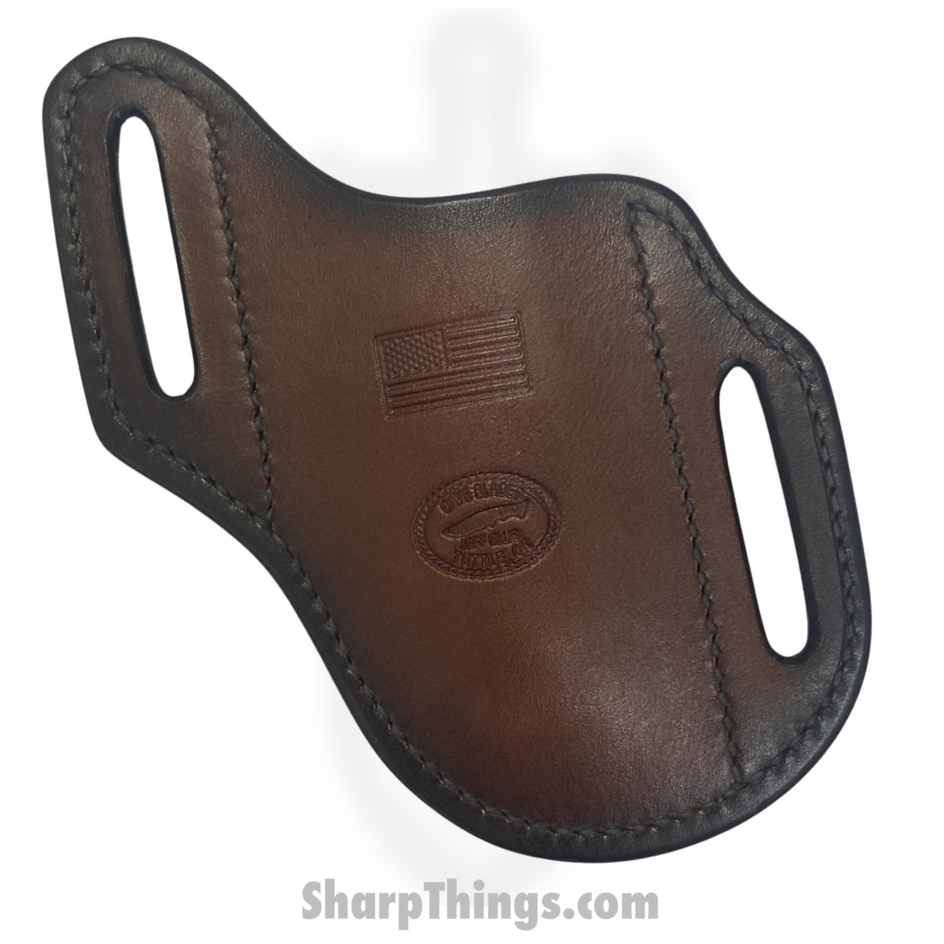 Cave Blades - LgBltHlstrO - Large Full Grain Leather Hip Knife Holster - Ornate - Image 2