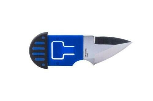 Al Mar - AMK1001BKBLBL - Stinger Keyring Knife - Fixed Blade Knife - D2 Satin Spear Point - Polymer with TPR Overmold - Blue Black - Image 7