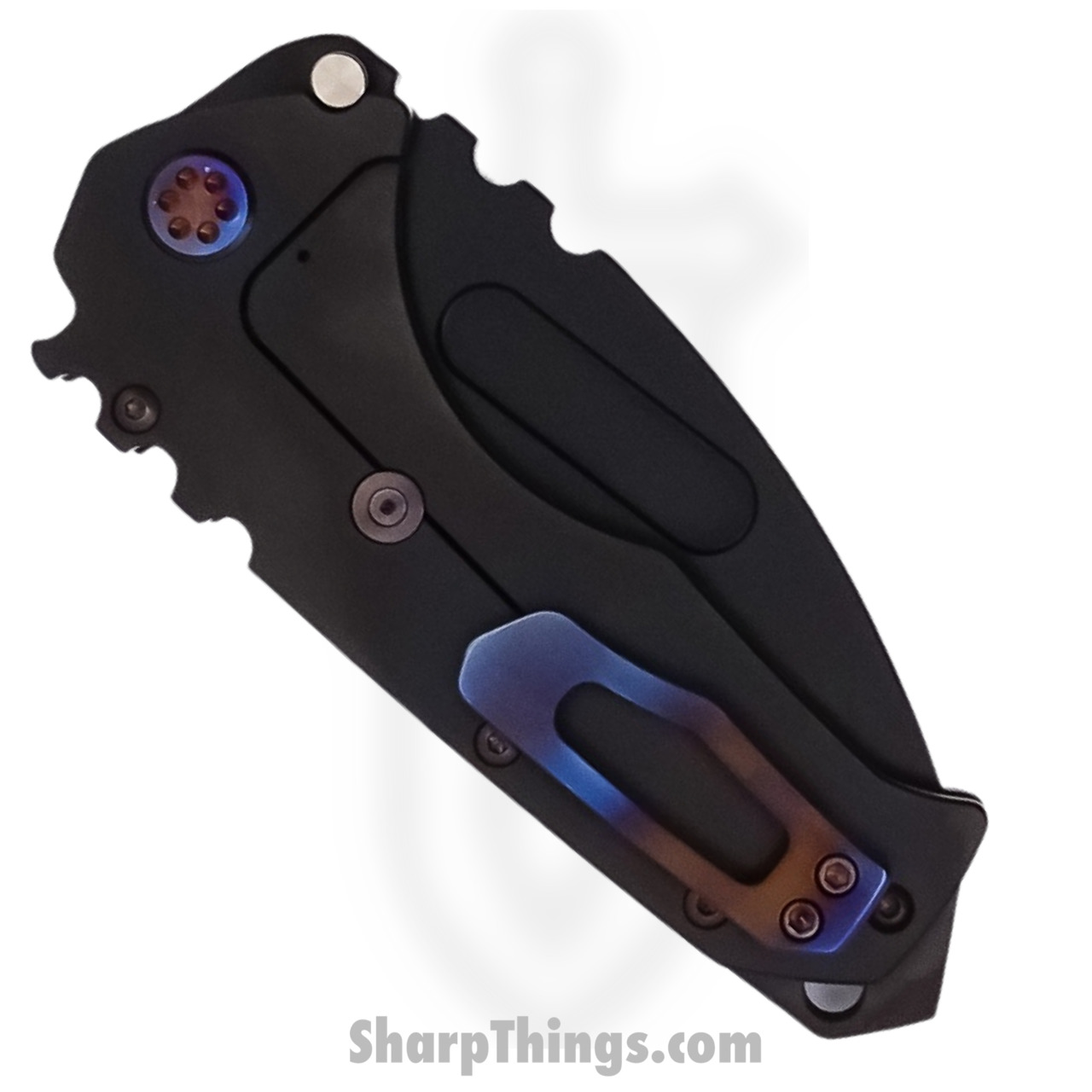 Medford Knife - MK012MPT-30PV-TFCF-BP - Praetorian "T" MagnaCut Tanto Folding Knife - PenAno Flamed Handle Perimeters - Image 6