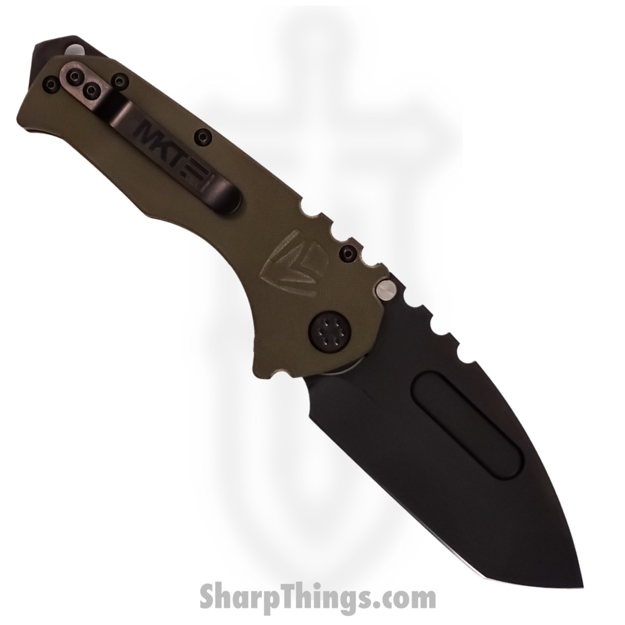 Medford Knife - MKM30DPT-1010-TPCP-BP - Scout M/P Tanto Linerlock Knife - D2 G10 - OD Green and Black - Image 4
