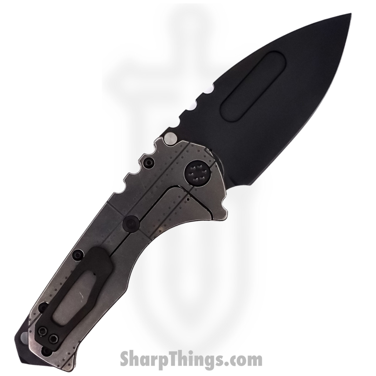 Medford Knife - MK012MPD-01TM-TPCP-BP - Praetorian "T" MagnaCut Drop Point Folding Knife - "Warthog Rivets" - Image 4