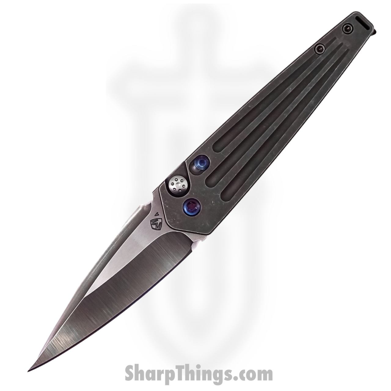 Medford Knife - MK209STQ-01TM-TFCF-BN - Nosferatu Auto Folding Spike Blade - S35VN Tumbled - Titanium