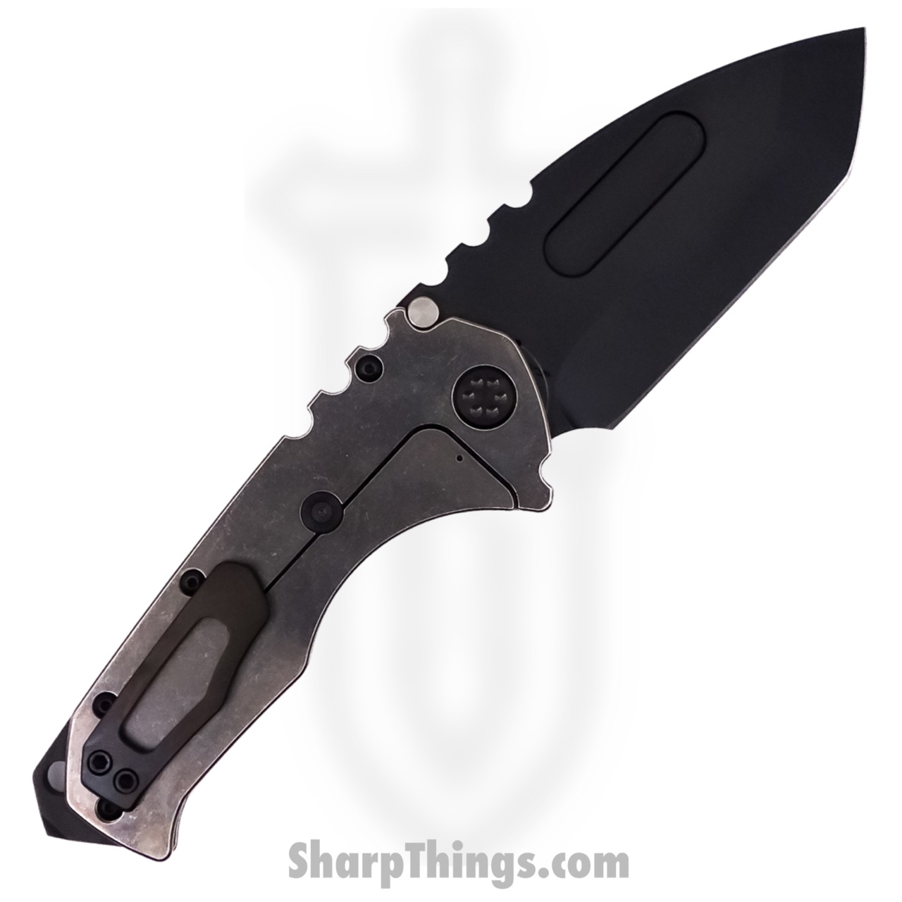 Medford Knife - MK012MPT-01TM-TPCP-BP - Praetorian "T" MagnaCut Tanto Folding Knife - Black - Image 2