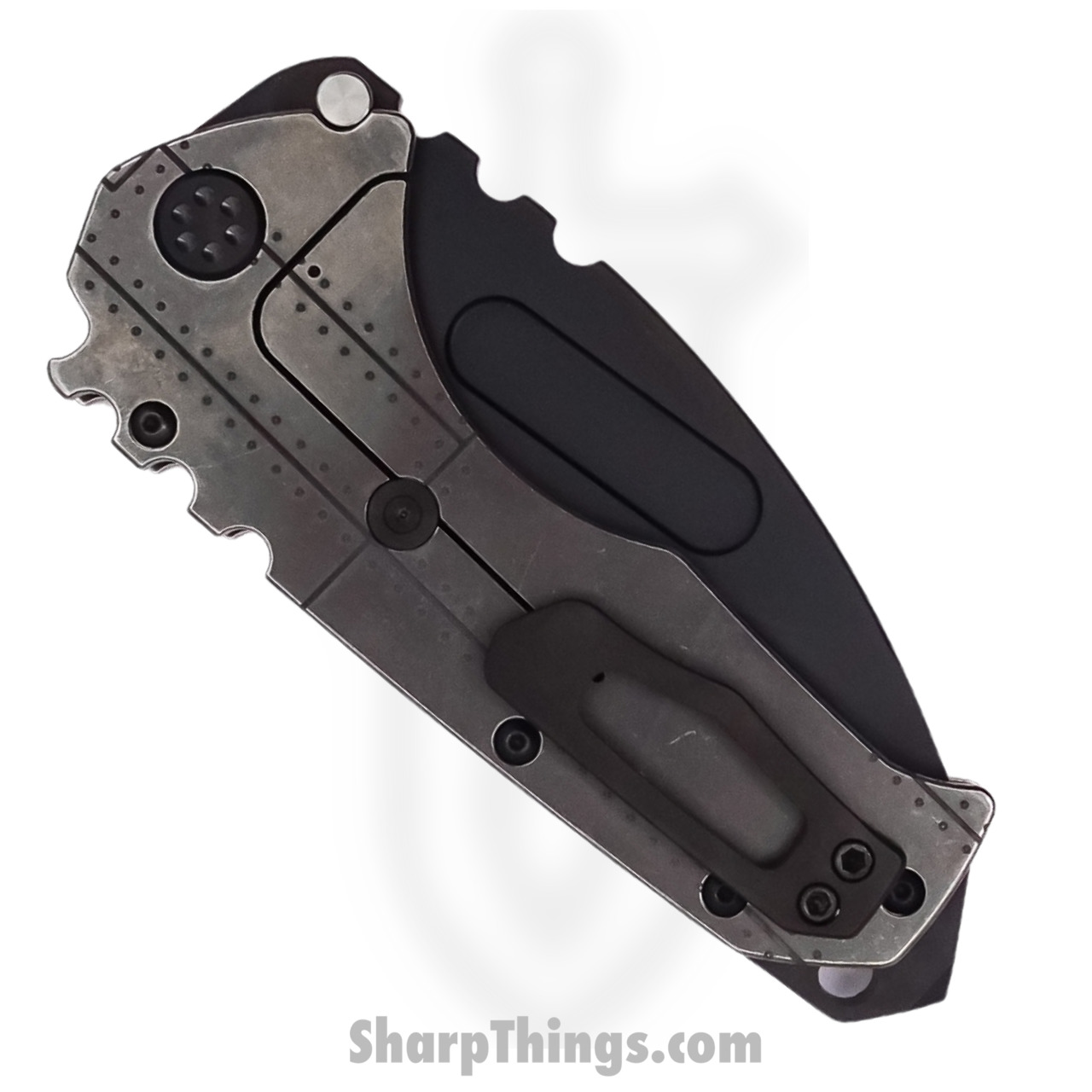 Medford Knife - MK012MPD-01TM-TPCP-BP - Praetorian "T" MagnaCut Drop Point Folding Knife - "Warthog Rivets" - Image 2