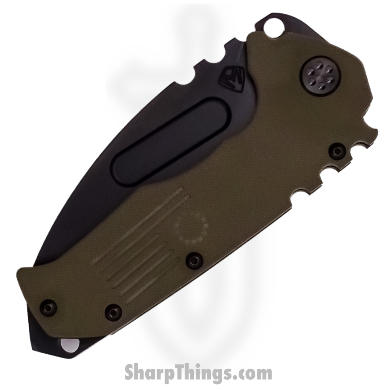 Medford Knife - MKM30DPT-1010-TPCP-BP - Scout M/P Tanto Linerlock Knife - D2 G10 - OD Green and Black - Image 3