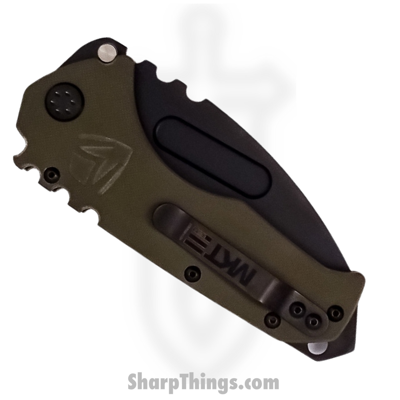 Medford Knife - MKM30DPT-1010-TPCP-BP - Scout M/P Tanto Linerlock Knife - D2 G10 - OD Green and Black - Image 2