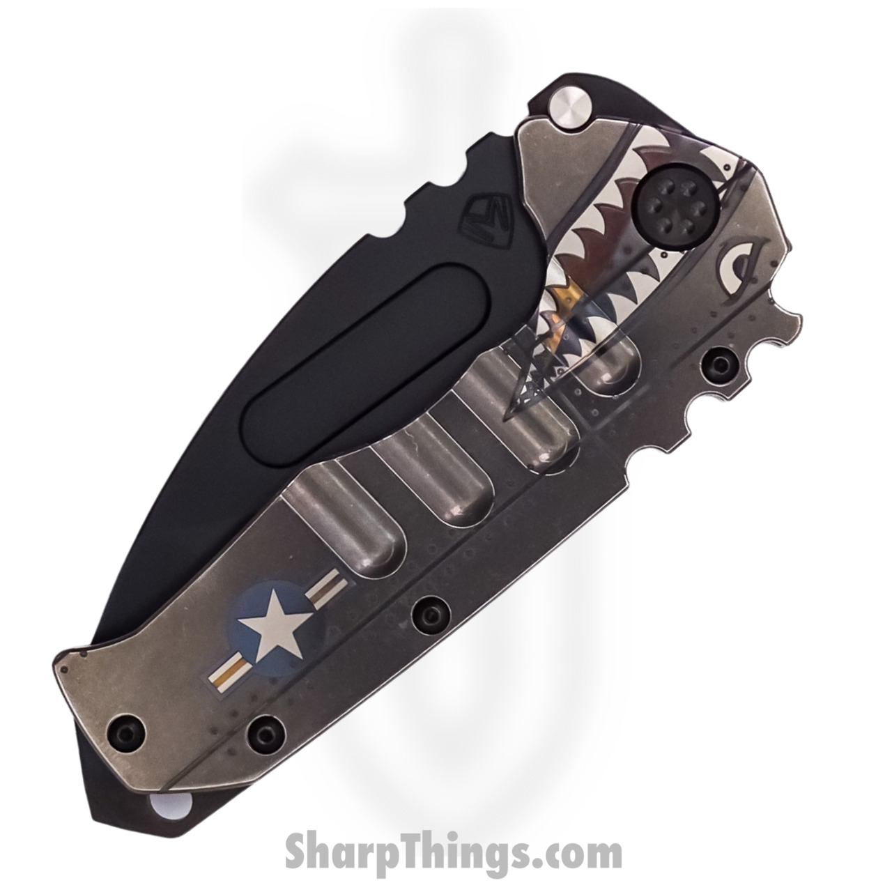 Medford Knife - MK012MPD-01TM-TPCP-BP - Praetorian "T" MagnaCut Drop Point Folding Knife - "Warthog Rivets" - Image 6
