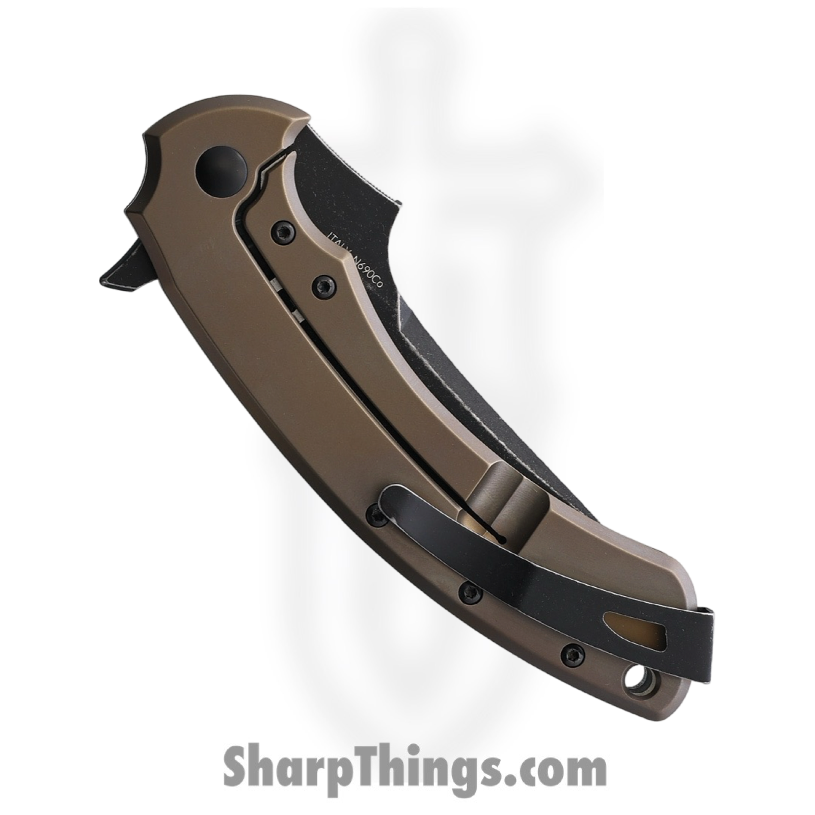Bastinelli Creations - BAS237B - Gecko - Fixed Blade Knife - N690 Coated Full Tang - G10 - Black - Image 2