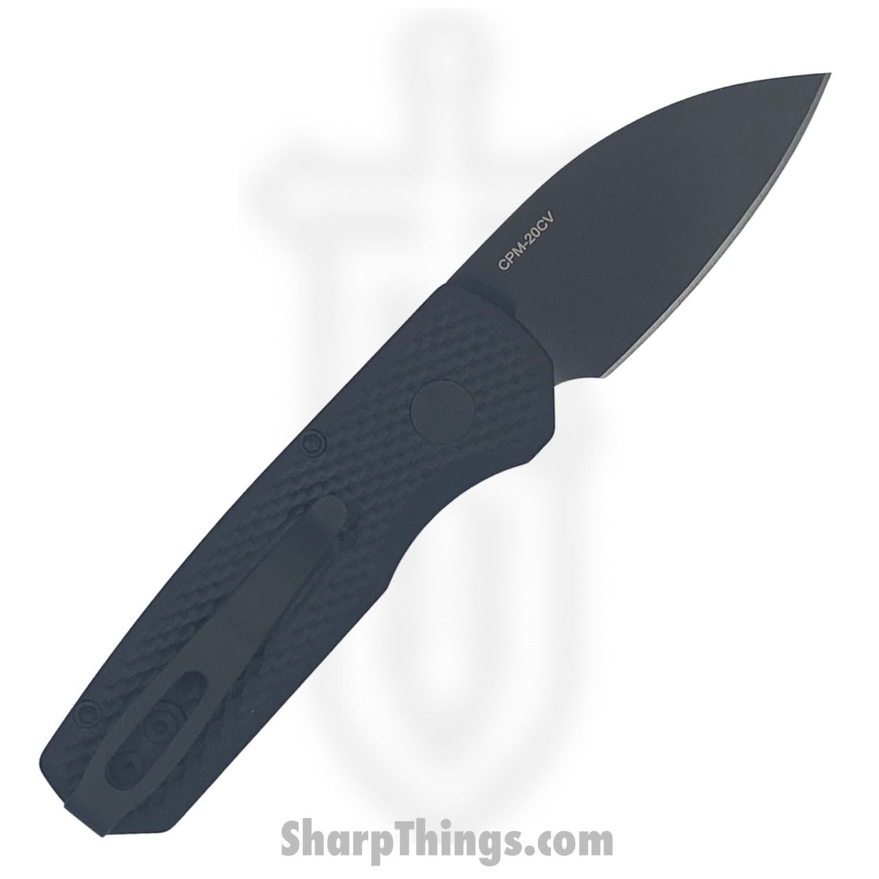 ProTech - R5106 - Runt 5 - Automatic Knife - CPM-20CV Coated Wharncliffe - Aluminum - Black - Image 4