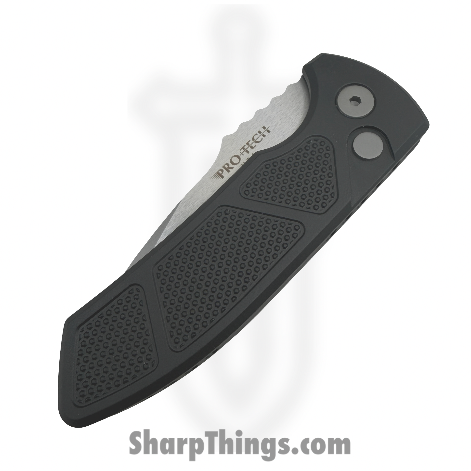 ProTech - LG405 - Les George Short Bladed Rockeye - Automatic Knife - S35VN Stonewash Drop Point - Aluminum - Black - Image 5