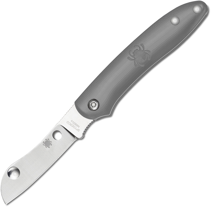 Spyderco - SC189PGY - Roadie - Folding Knife - N690 Satin Sheepsfoot - FRN - Gray - Image 3