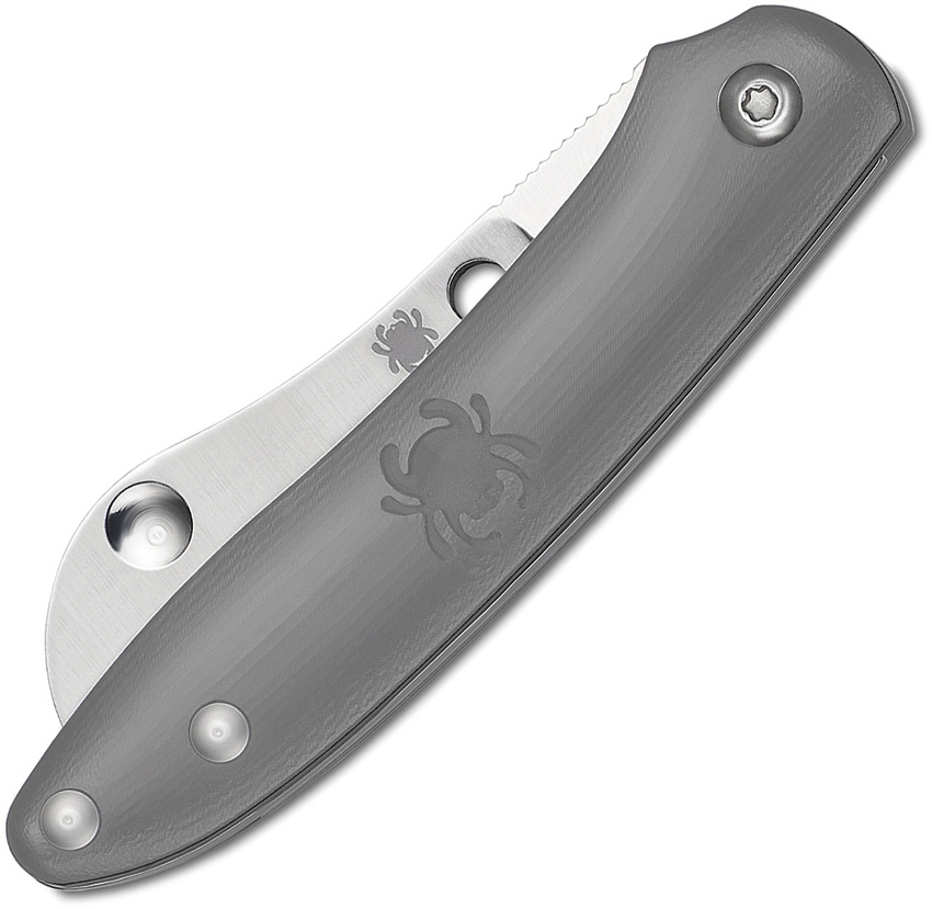 Spyderco - SC189PGY - Roadie - Folding Knife - N690 Satin Sheepsfoot - FRN - Gray - Image 4