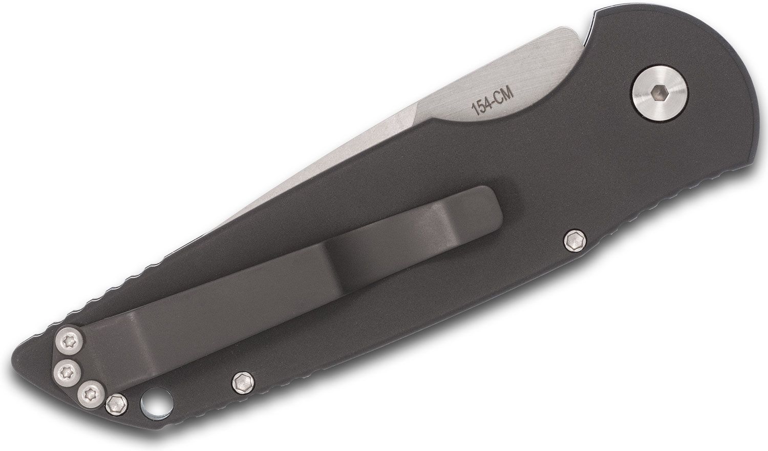 ProTech - TR-3 L-1 - Tactical Response 3 Left Handed - Automatic Knife - 154CM Stonewash Clip Point - 6061-T6 Aluminum Grooved - Black - Image 5