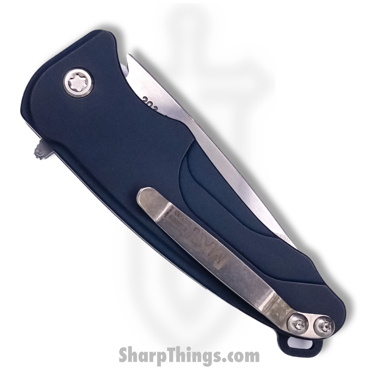 Medford Knife - MK039STQ-44AU-TSCS-Q4 - Smooth Criminal Button Lock Folder - Tumbled S35VN - Blue - Image 2