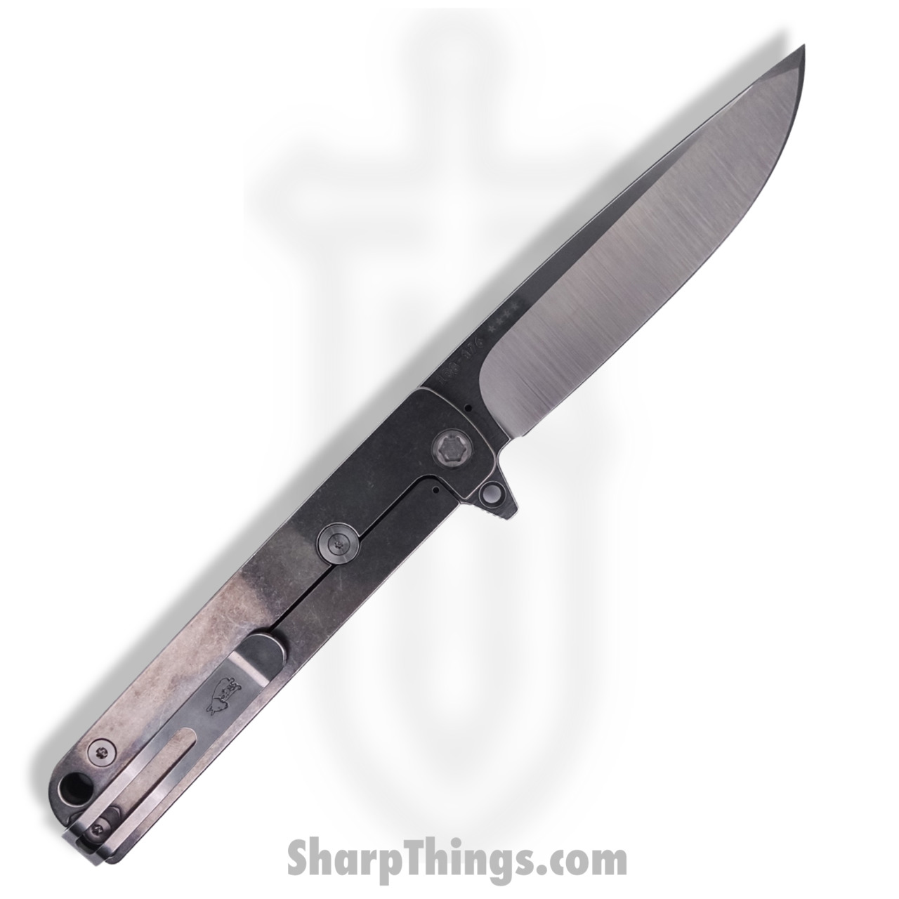 Medford Knife - MK212STQ-42TM-TSCS-Q4 - M48 Flipper Knife - Tumbled S35VN - Black - Image 2
