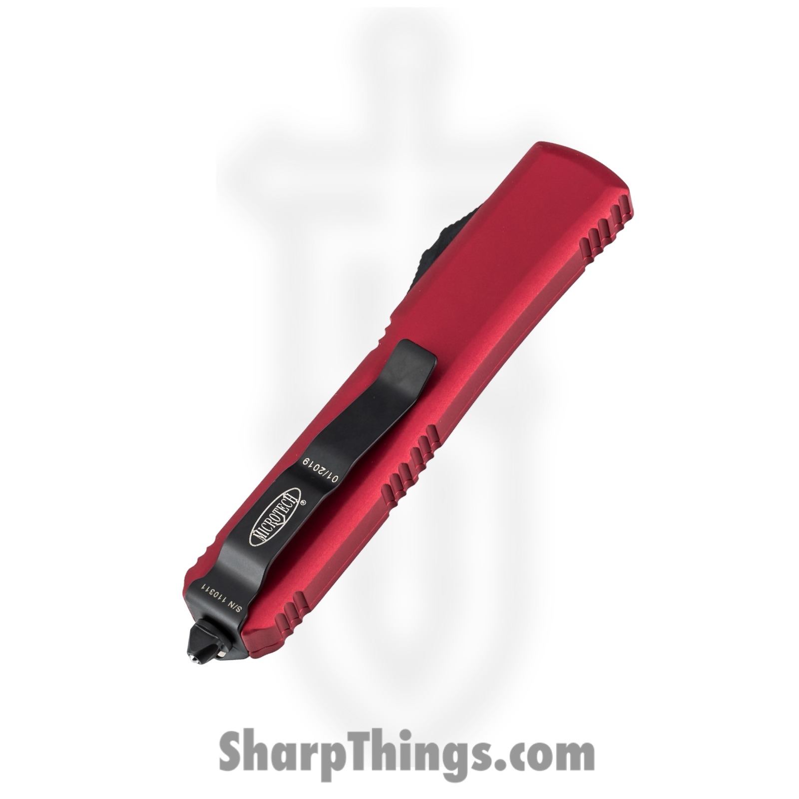 Microtech - 122-1RD - Ultratech - OTF Auto - Elmax, M390, 204P Coated Dagger - 6061-T6 Aluminum - Red - Image 5
