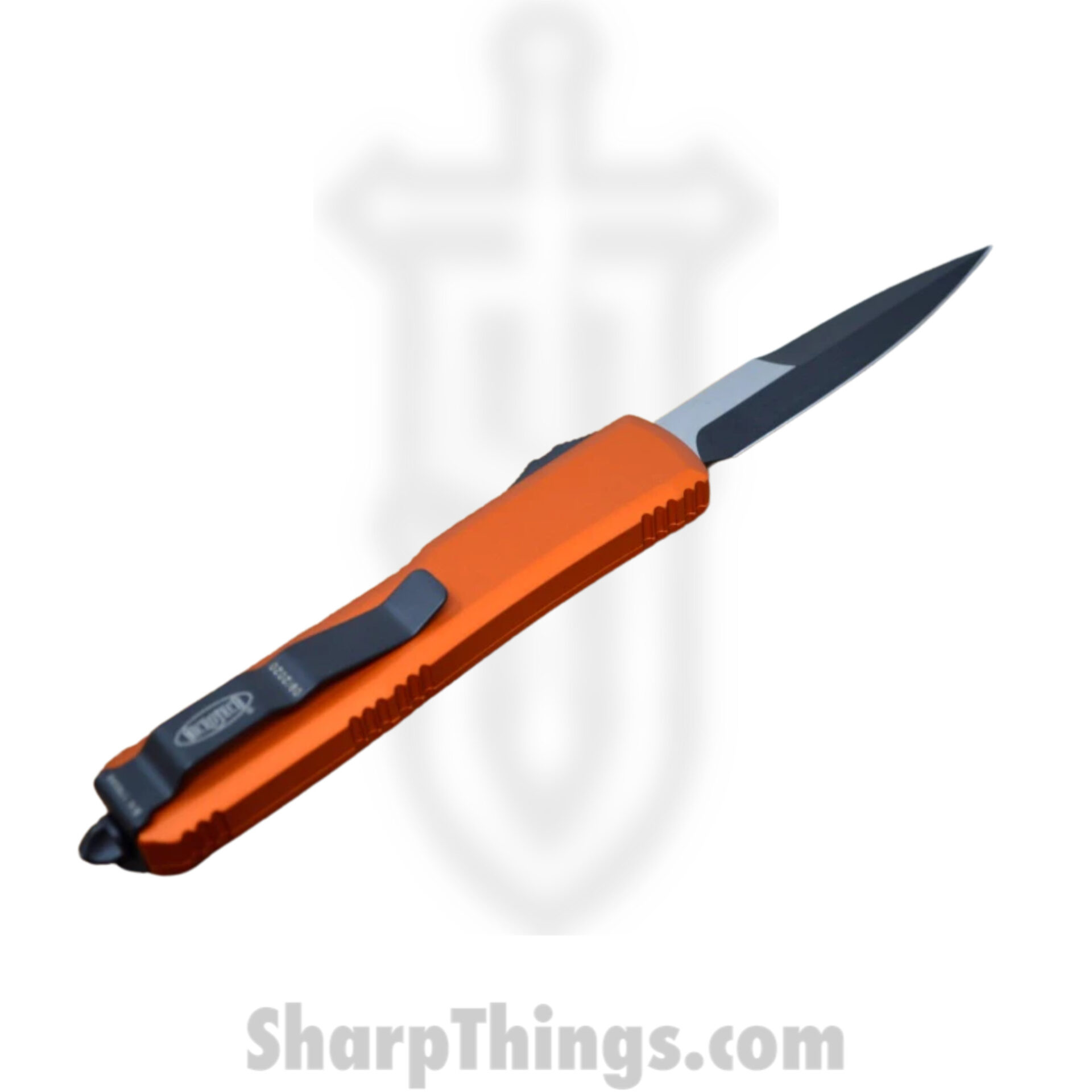 Microtech - 120-1OR - Ultratech - OTF Auto - Elmax Two Tone Bayonet - 6061-T6 Aluminum - Orange - Image 4