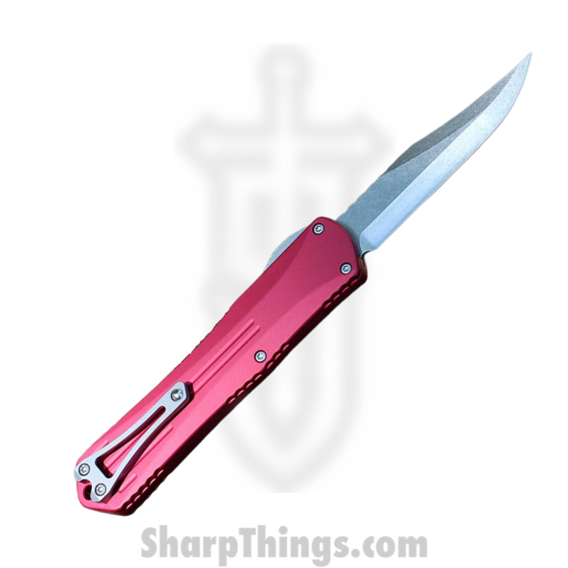 Heretic Knives - H030B-2A-RED - Manticore X - OTF Auto - Elmax Stonewash Bowie - 6061-T6 Aluminum - Red - Image 3