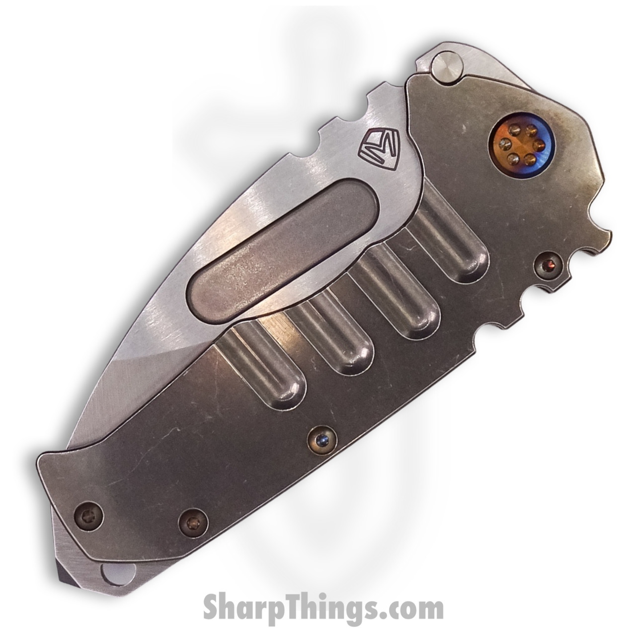 Medford Knife - MK012MTD-01TM-TFCF-BN - Praetorian "T" Drop Point Folder - Magnacut Tumbled - Image 4
