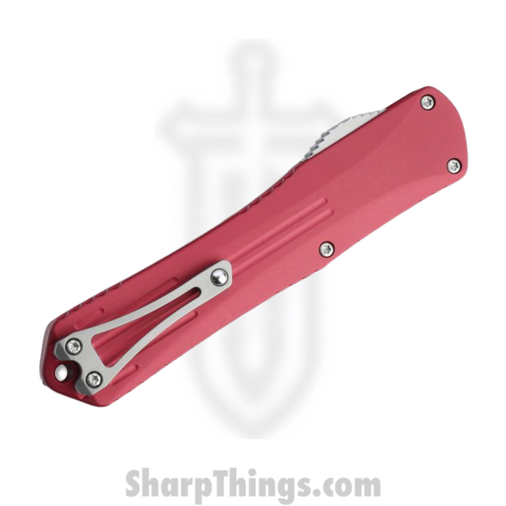 Heretic Knives - H030B-2A-RED - Manticore X - OTF Auto - Elmax Stonewash Bowie - 6061-T6 Aluminum - Red - Image 2