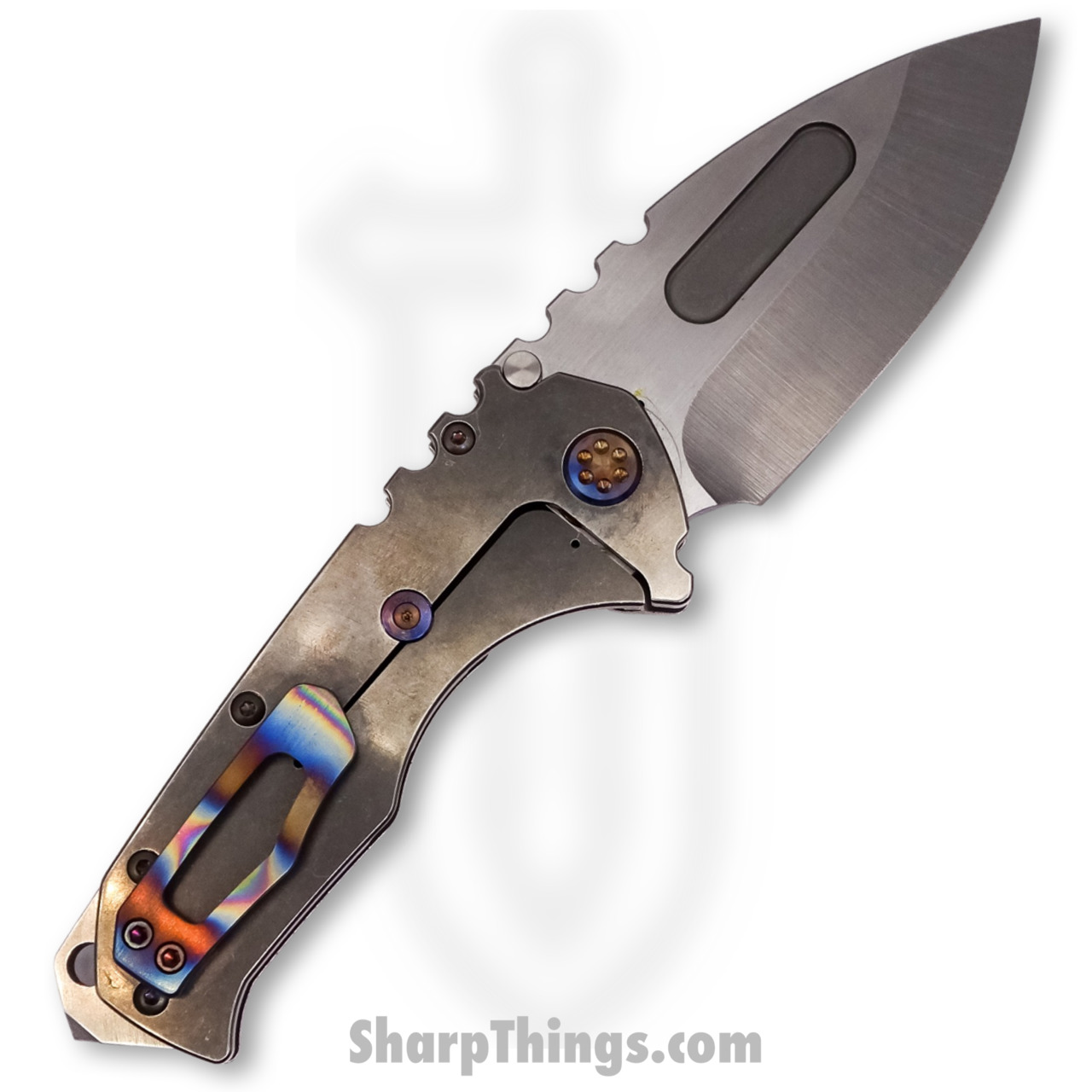 Medford Knife - MK012MTD-01TM-TFCF-BN - Praetorian "T" Drop Point Folder - Magnacut Tumbled - Image 3