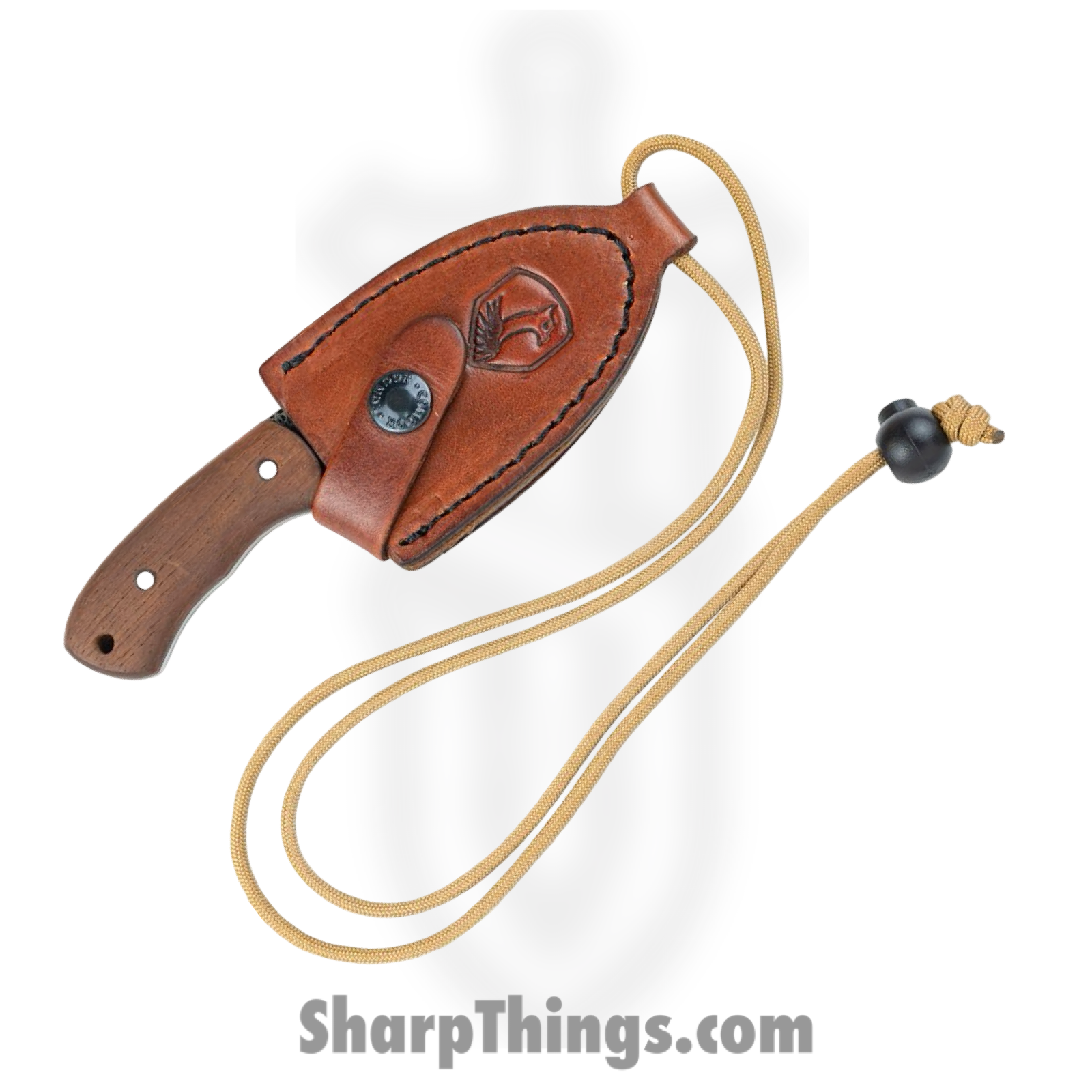 Condor Tool & Knife - CTK81027HC - Beetle Neck - Fixed Blade Knife - 1095 HC Two Tone Drop Point - Walnut - Brown - Image 2