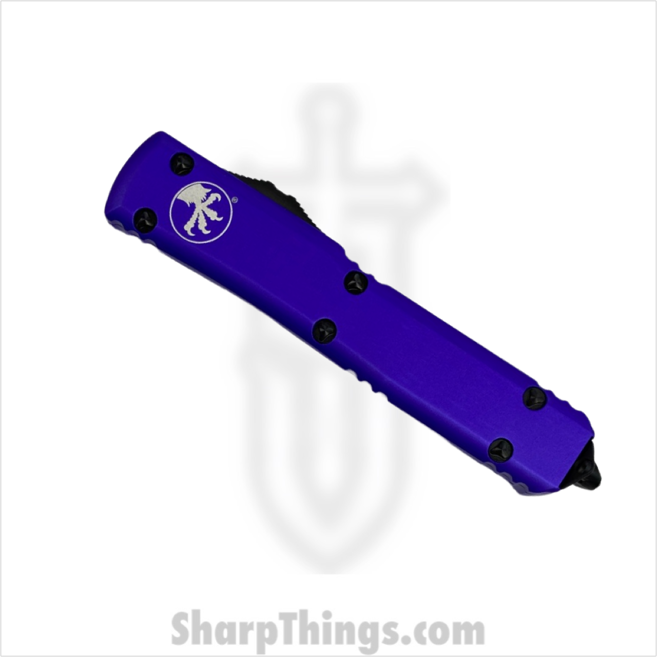 Microtech - 120-2PU - Ultratech - OTF Auto - Elmax Two Tone Bayonet - 6061-T6 Aluminum - Purple - Image 3