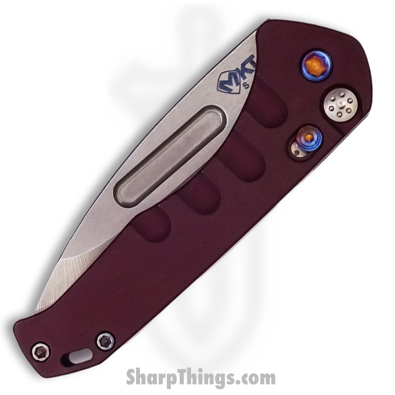 Medford Knife - MK206STD-41AR-TFCF-Q4 - Praetorian Swift Auto Drop Point Flipper - Tumbled S35VN - Red - Image 2
