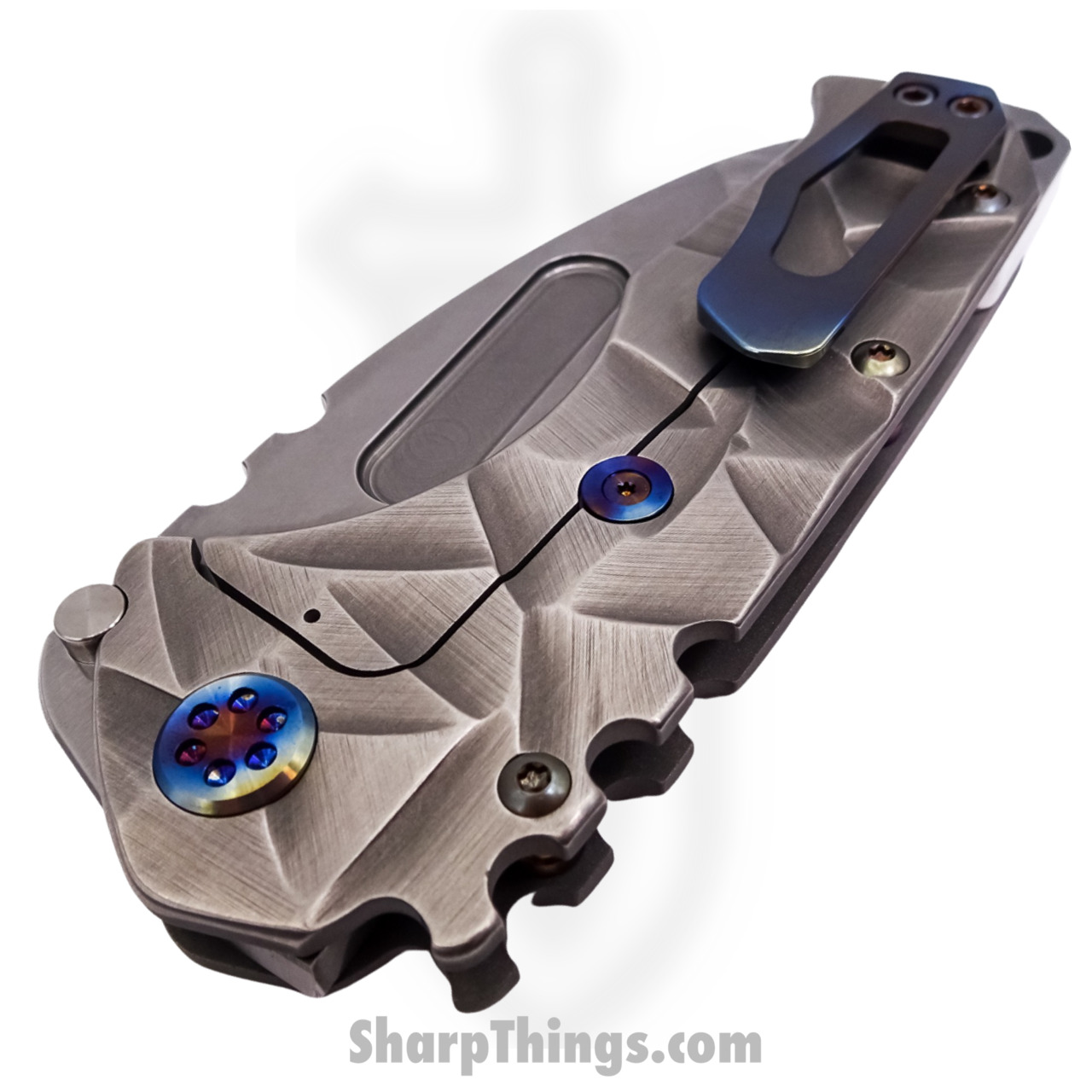 Medford Knife - MK012MTT-01TM-TSCS-BN - Praetorian "T" Tanto Folder - Magnacut Tumbled - Stained Glass - Image 4