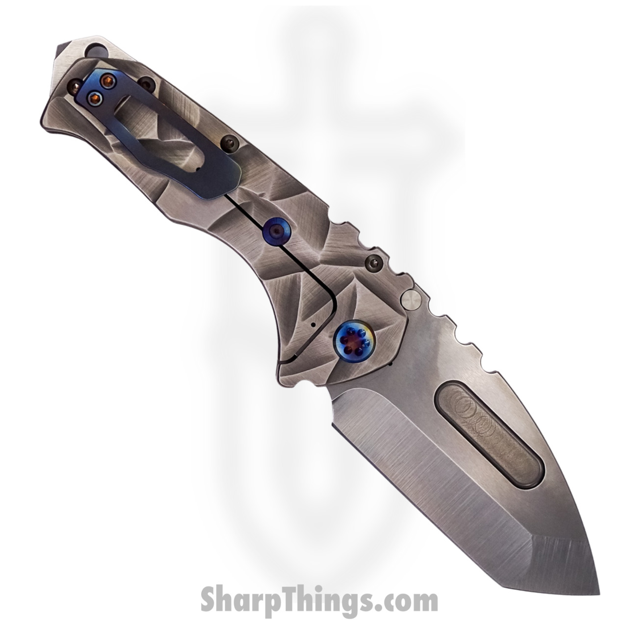 Medford Knife - MK012MTT-01TM-TSCS-BN - Praetorian "T" Tanto Folder - Magnacut Tumbled - Stained Glass - Image 3