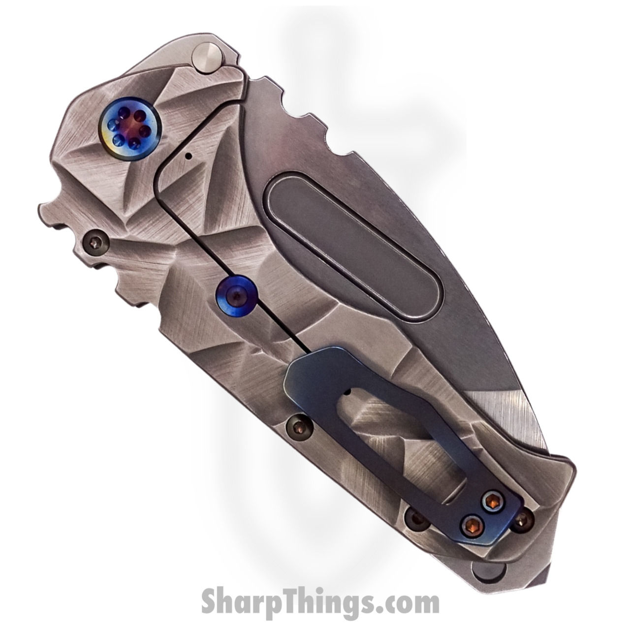 Medford Knife - MK012MTT-01TM-TSCS-BN - Praetorian "T" Tanto Folder - Magnacut Tumbled - Stained Glass - Image 5