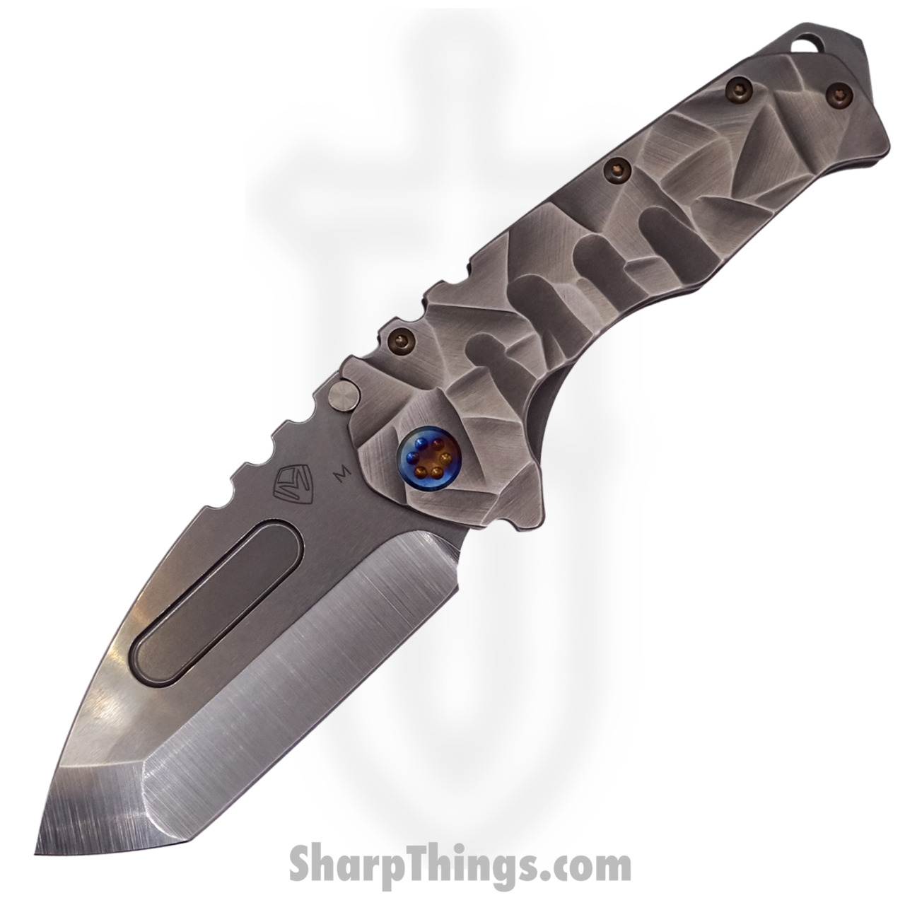 Medford Knife - MK012MTT-01TM-TSCS-BN - Praetorian "T" Tanto Folder - Magnacut Tumbled - Stained Glass