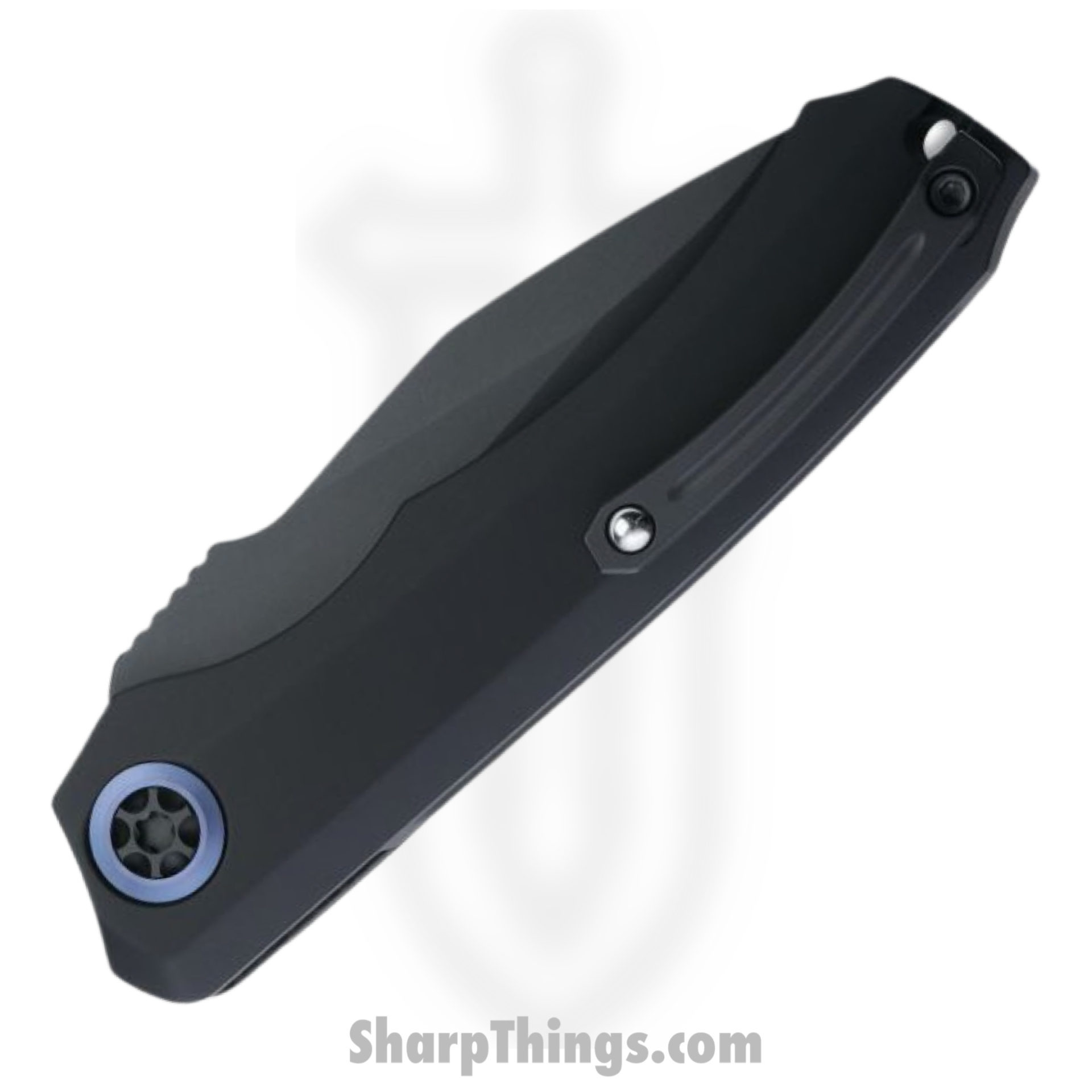 Heretic Knives - H000-4A-T - Wraith - Automatic Knife - Elmax Coated Drop Point - 6061-T6 Aluminum/CF - Black - Image 3