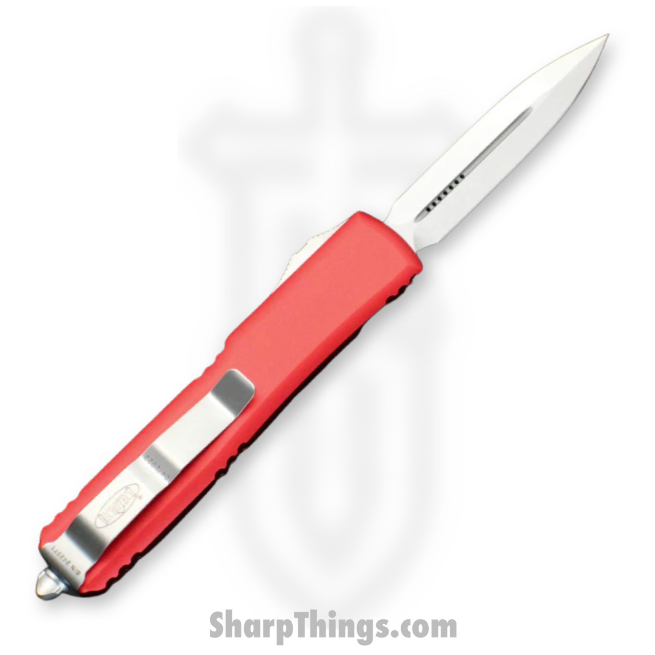 Microtech - 122-4RD - Ultratech OTF D/E Satin Dagger - 6061-T6 Aluminum - Red - Image 2
