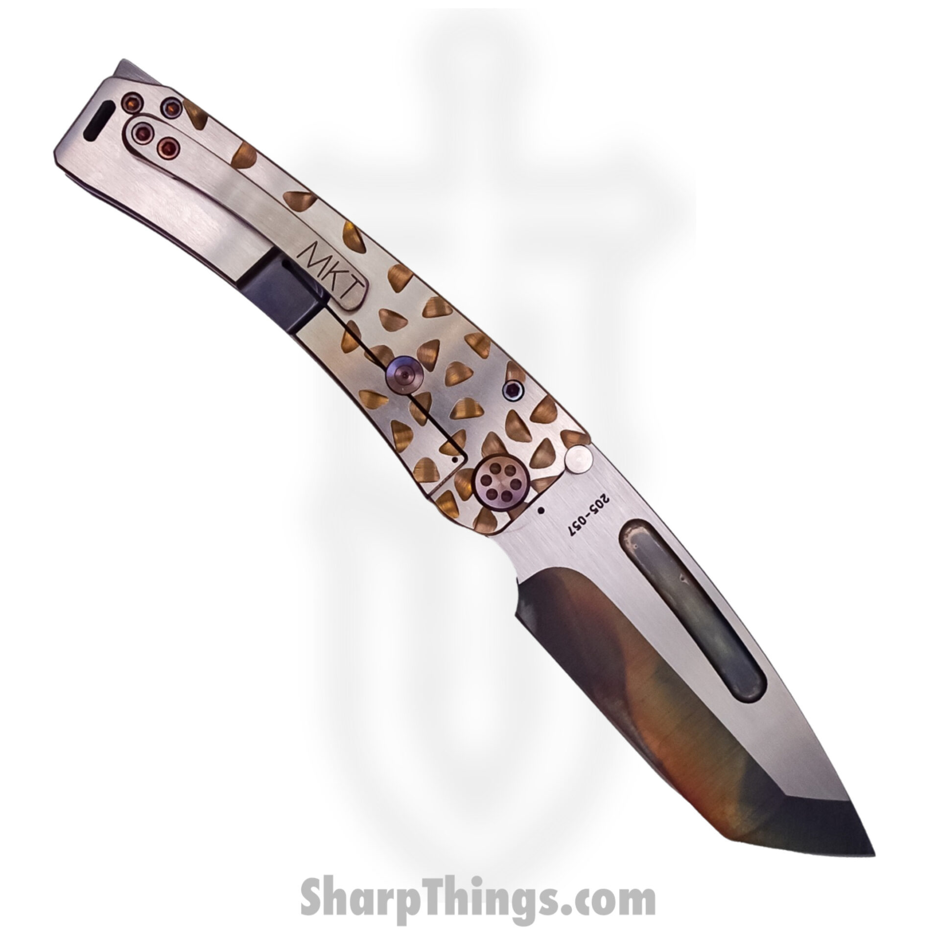 Medford Knife - MK045SVT-39A5-TACA-BN - Marauder-H Vulcan/Satin Tanto - S35VN - Bronze/Violet Falling Leaf - Image 2
