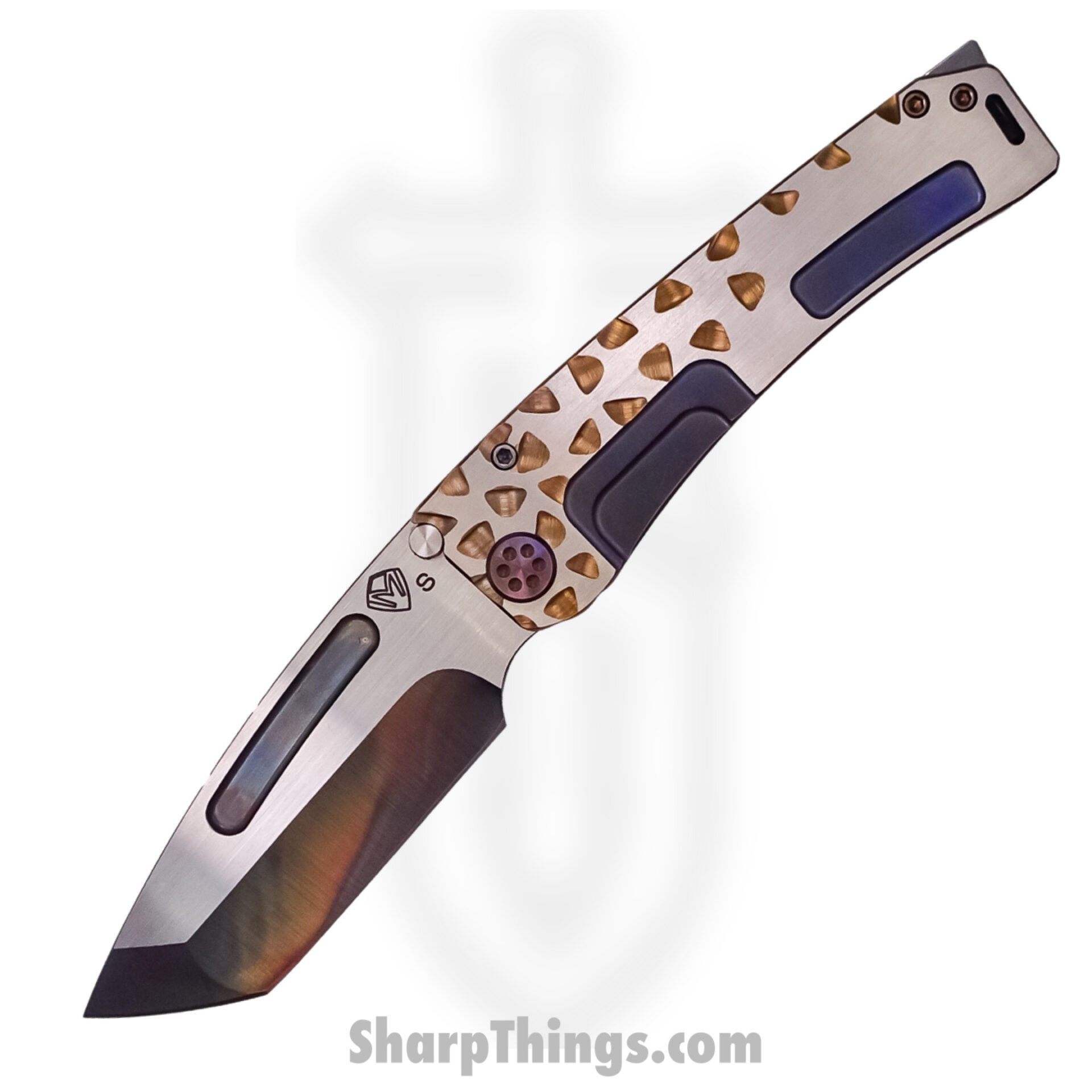 Medford Knife - MK045SVT-39A5-TACA-BN - Marauder-H Vulcan/Satin Tanto - S35VN - Bronze/Violet Falling Leaf