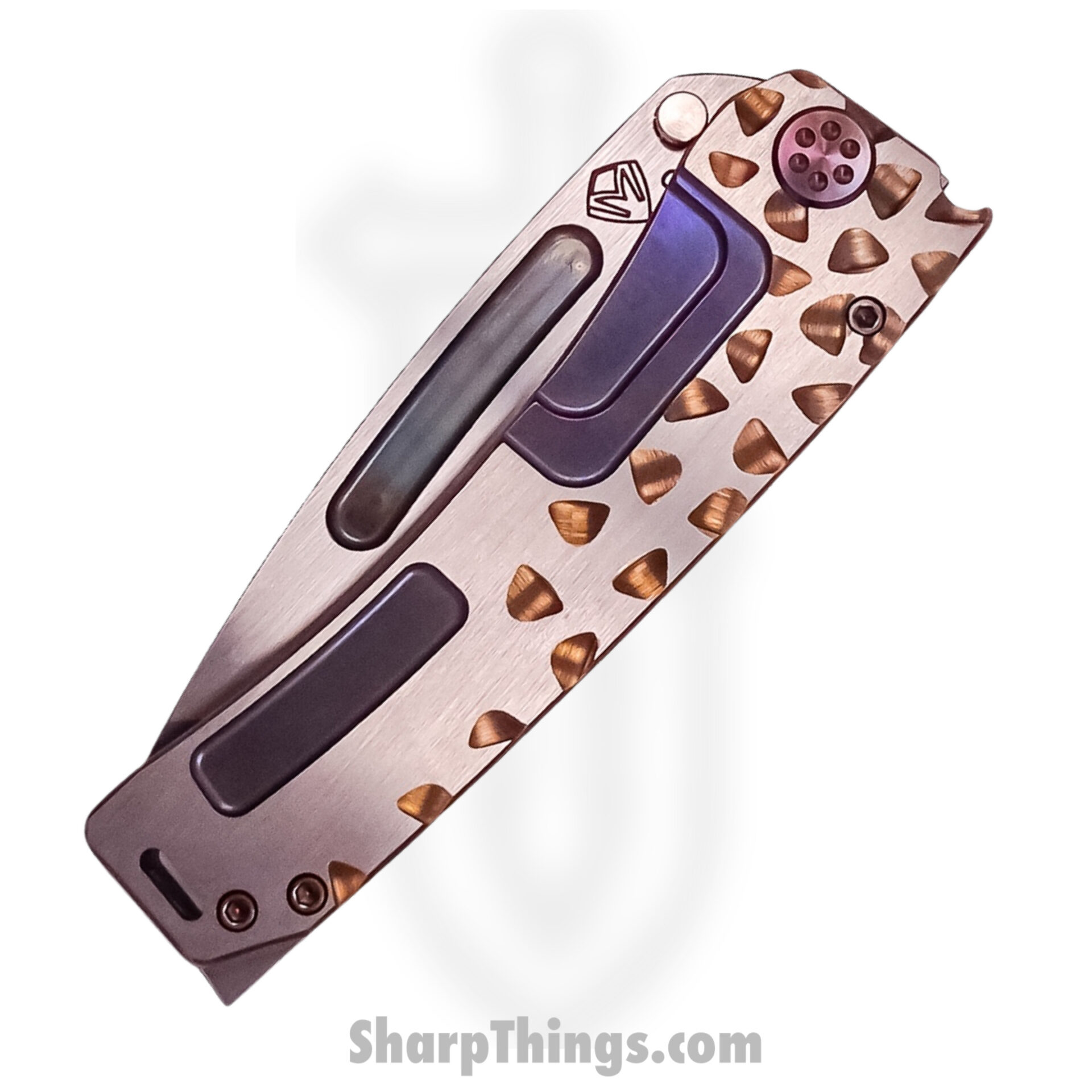 Medford Knife - MK045SVT-39A5-TACA-BN - Marauder-H Vulcan/Satin Tanto - S35VN - Bronze/Violet Falling Leaf - Image 3