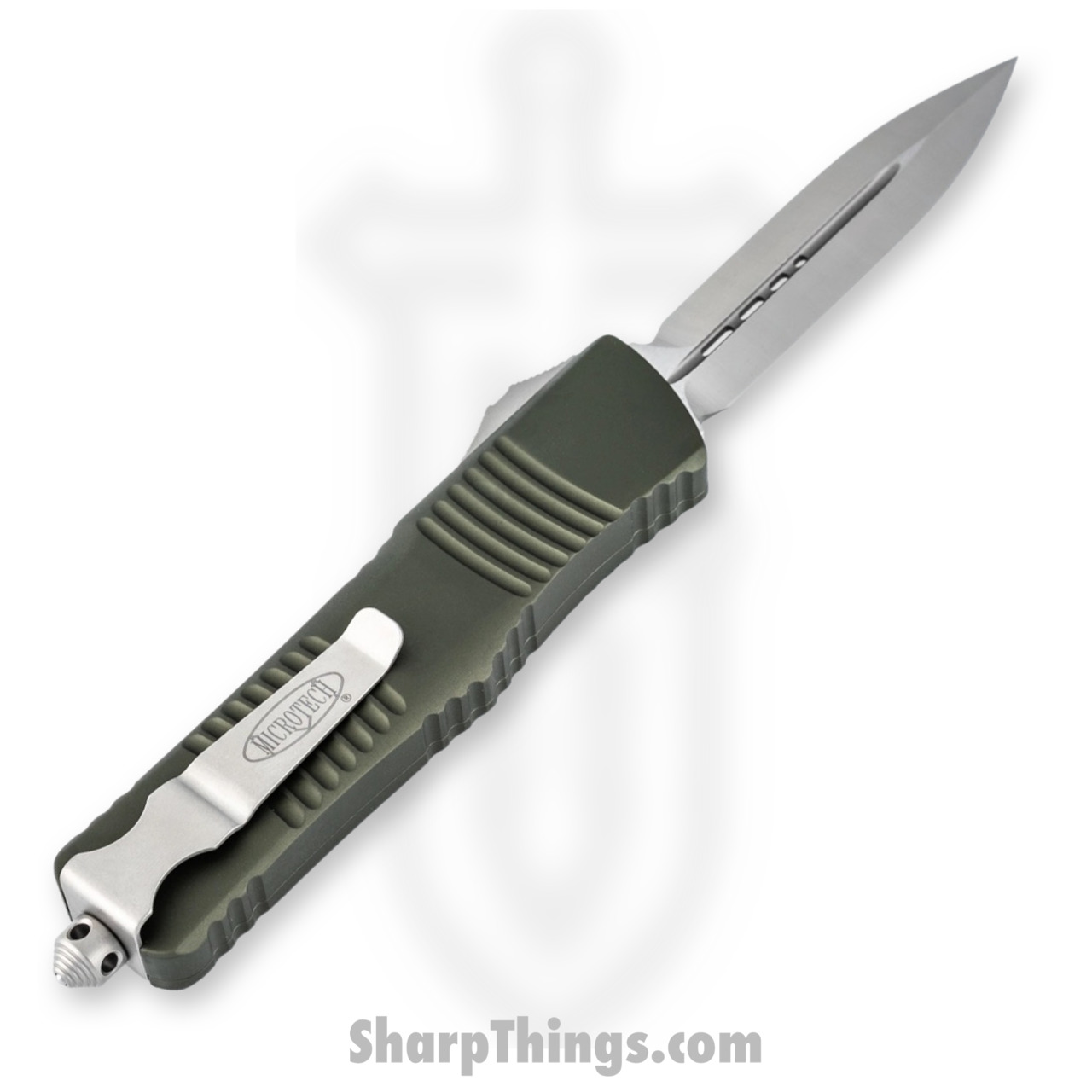 Microtech - 142-4OD - Combat Troodon - OTF Auto - Elmax, M390, 204P Satin Dagger - 6061-T6 Aluminum - OD Green - Image 2