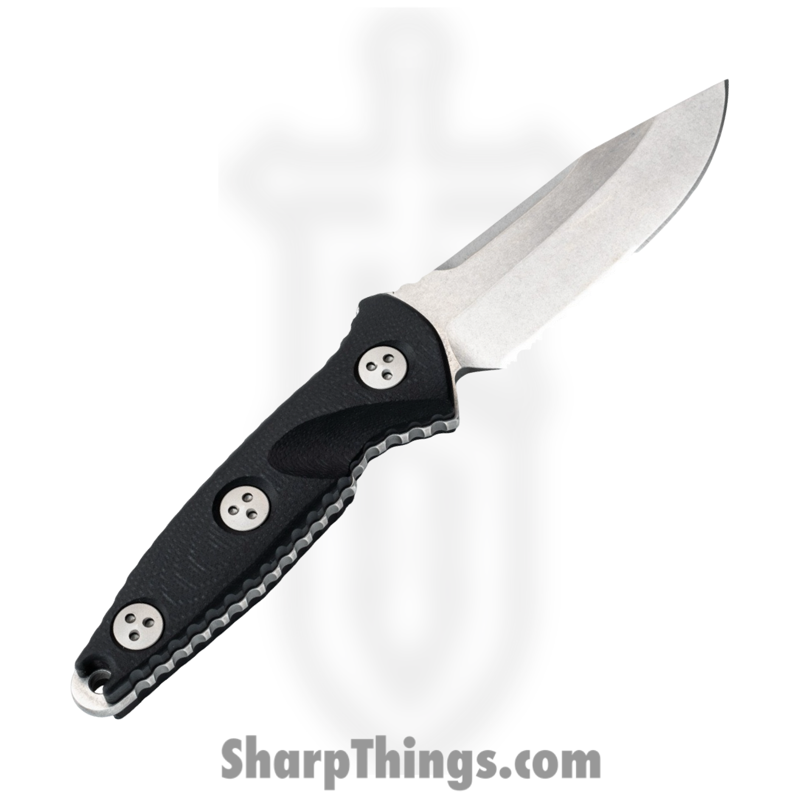 Microtech - 113M-11 - Socom Alpha Mini - Fixed Blade Knife - Elmax, M390, 204P Stonewash Clip Point - G10 - Black - Image 2