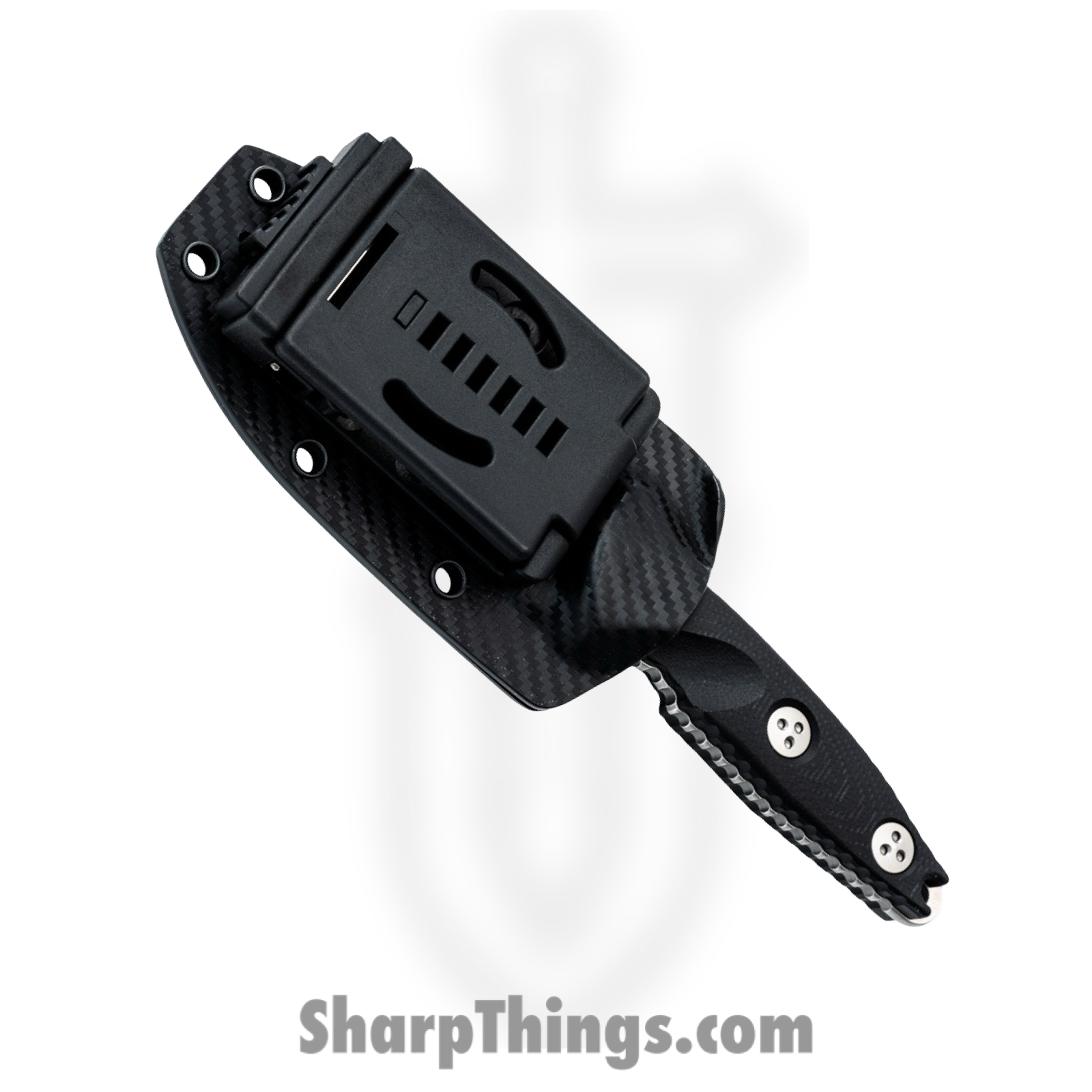 Microtech - 113M-11 - Socom Alpha Mini - Fixed Blade Knife - Elmax, M390, 204P Stonewash Clip Point - G10 - Black - Image 4