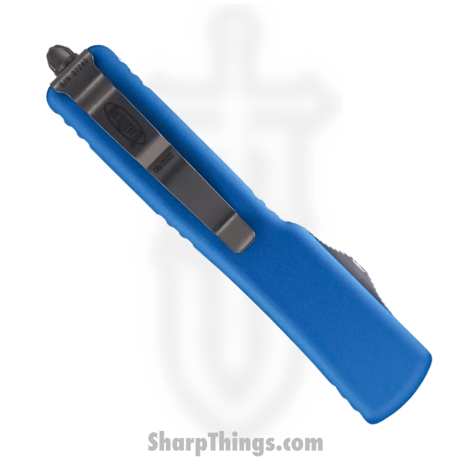 Microtech - 148-4TQ - UTX-70 - OTF Auto - M390 Satin Drop Point - 6061-T6 Aluminum - Turquoise - Image 4