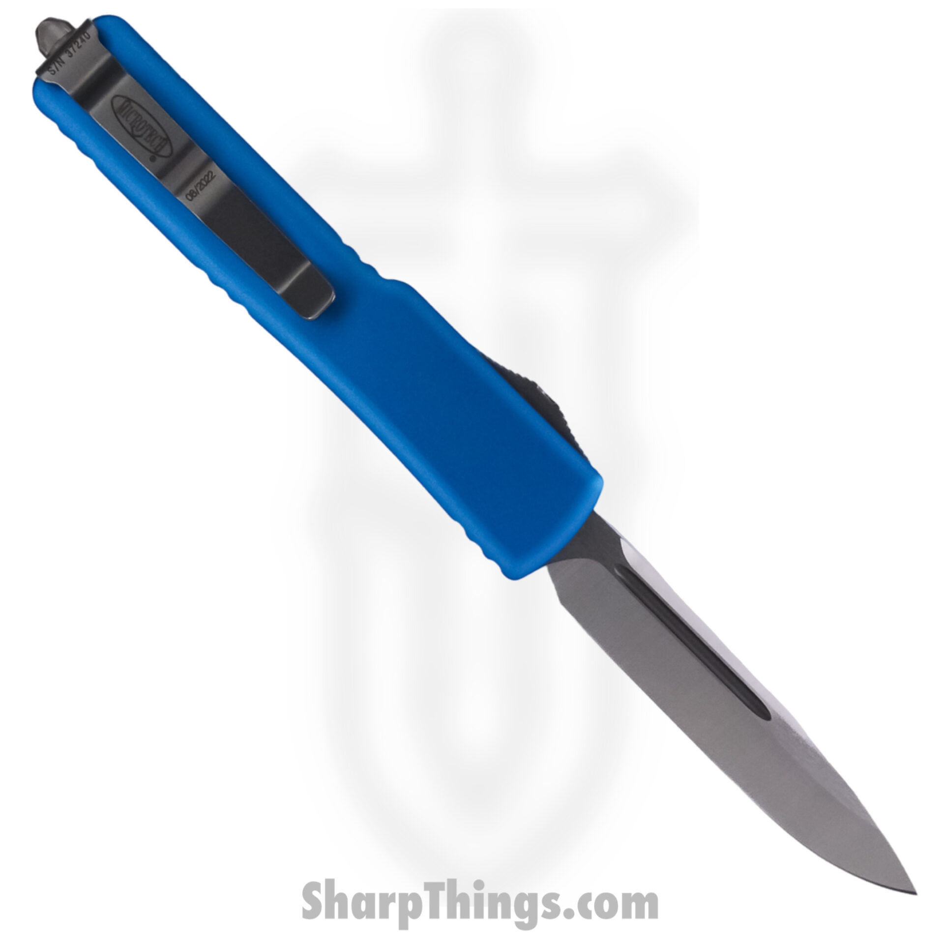 Microtech - 148-4TQ - UTX-70 - OTF Auto - M390 Satin Drop Point - 6061-T6 Aluminum - Turquoise - Image 3