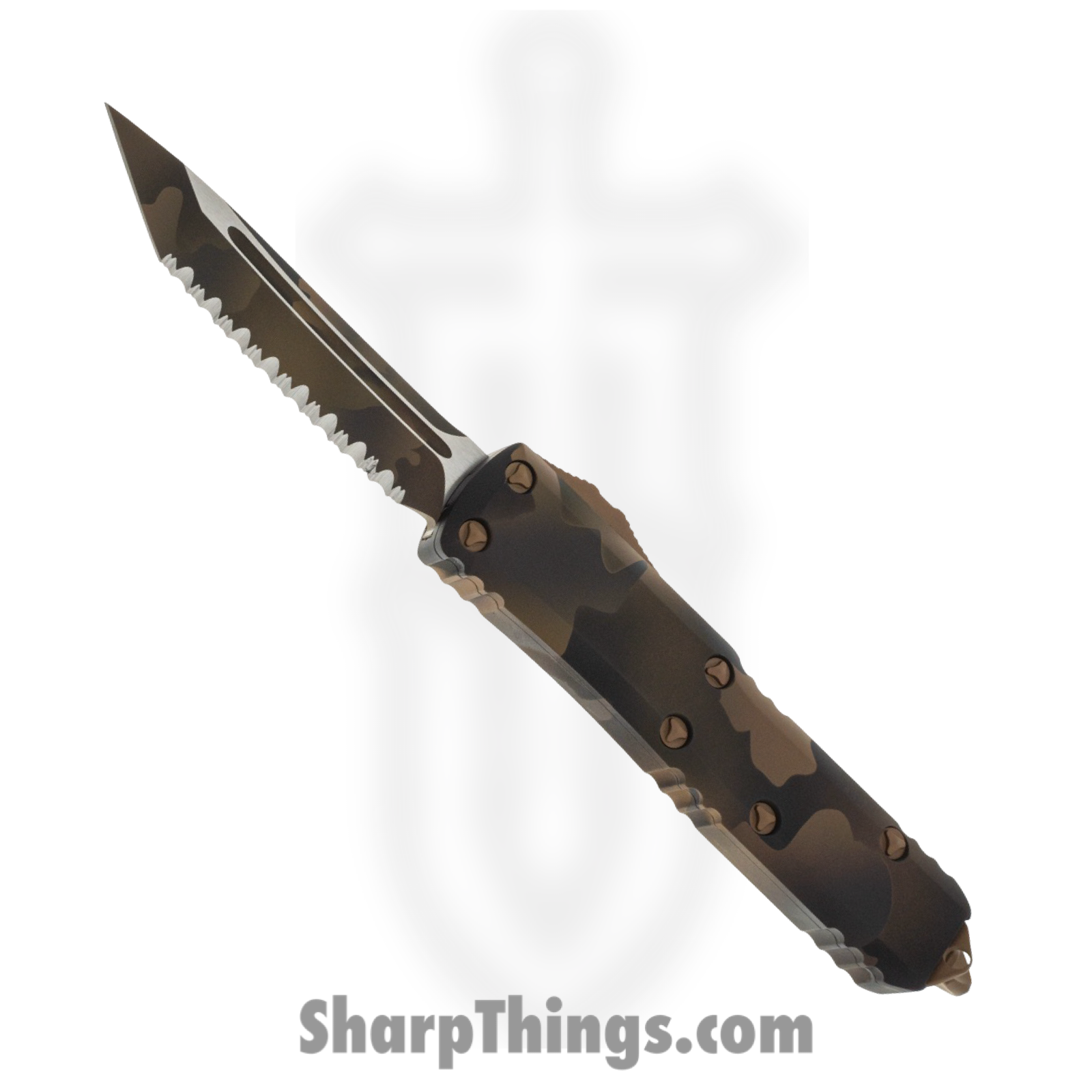 Microtech - 233-3CCS - UTX-85 - OTF Auto - Elmax, M390, 204P Coated Tanto - 6061-T6 Aluminum - Coyote Camo