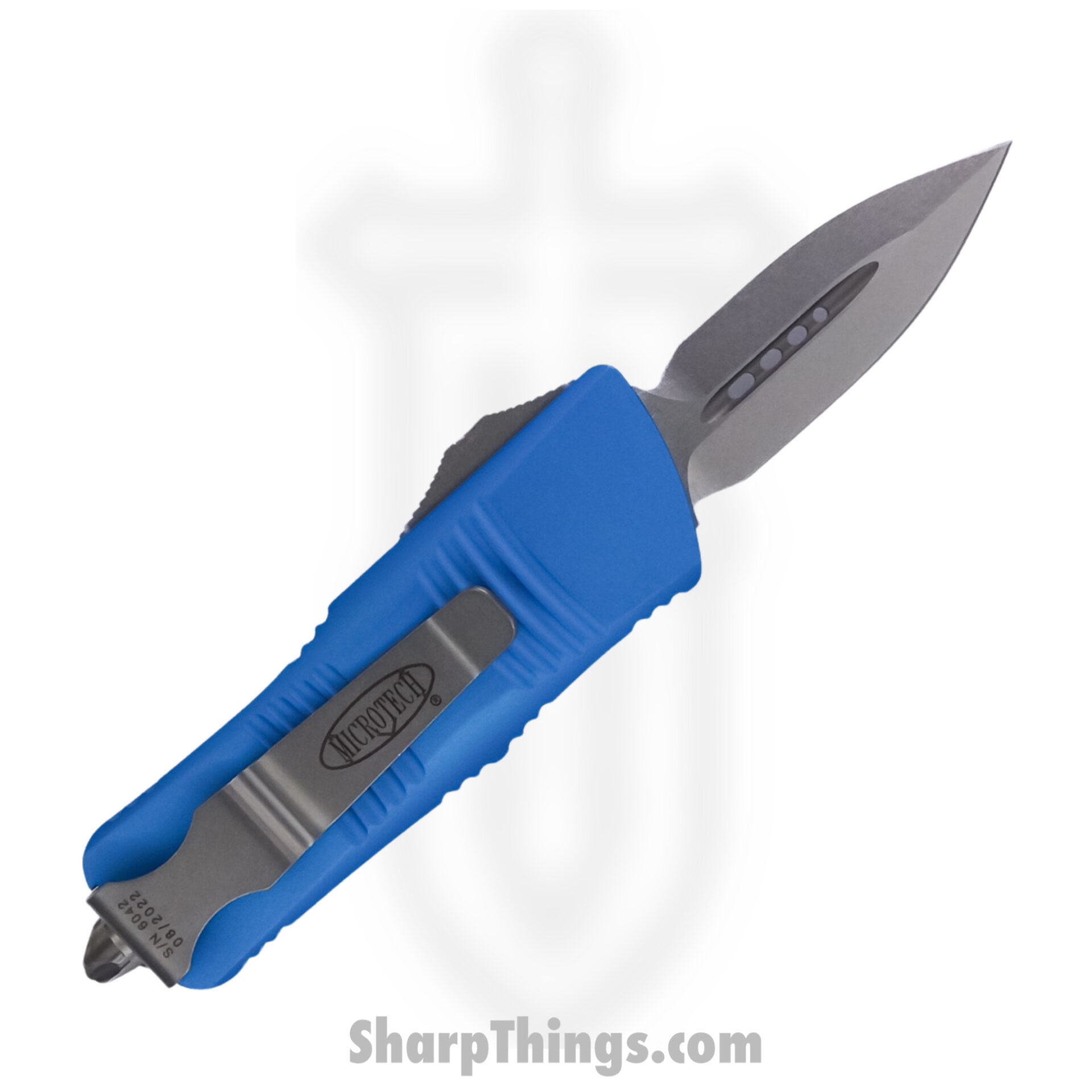 Microtech - 238-10TQ - Troodon Mini - OTF Auto - CTS-204P Stonewash Dagger - 6061-T6 Aluminum - Turquoise - Image 2