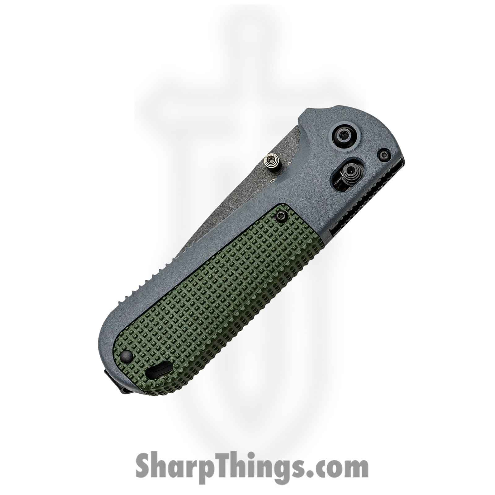 Benchmade - 430SBK - Redoubt - Folding Knife - D2 Coated Drop Point P/S - Grivory - Gray Green - Image 2